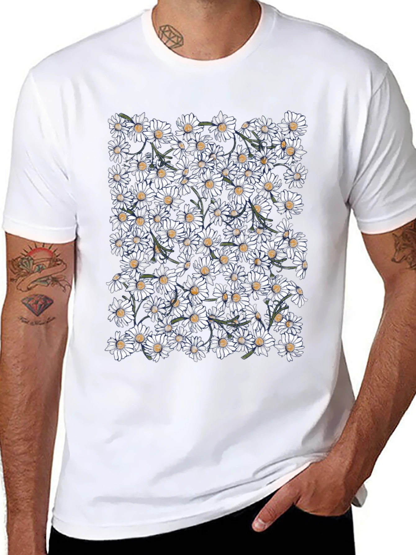 Daisy Flower Print T-Shirt