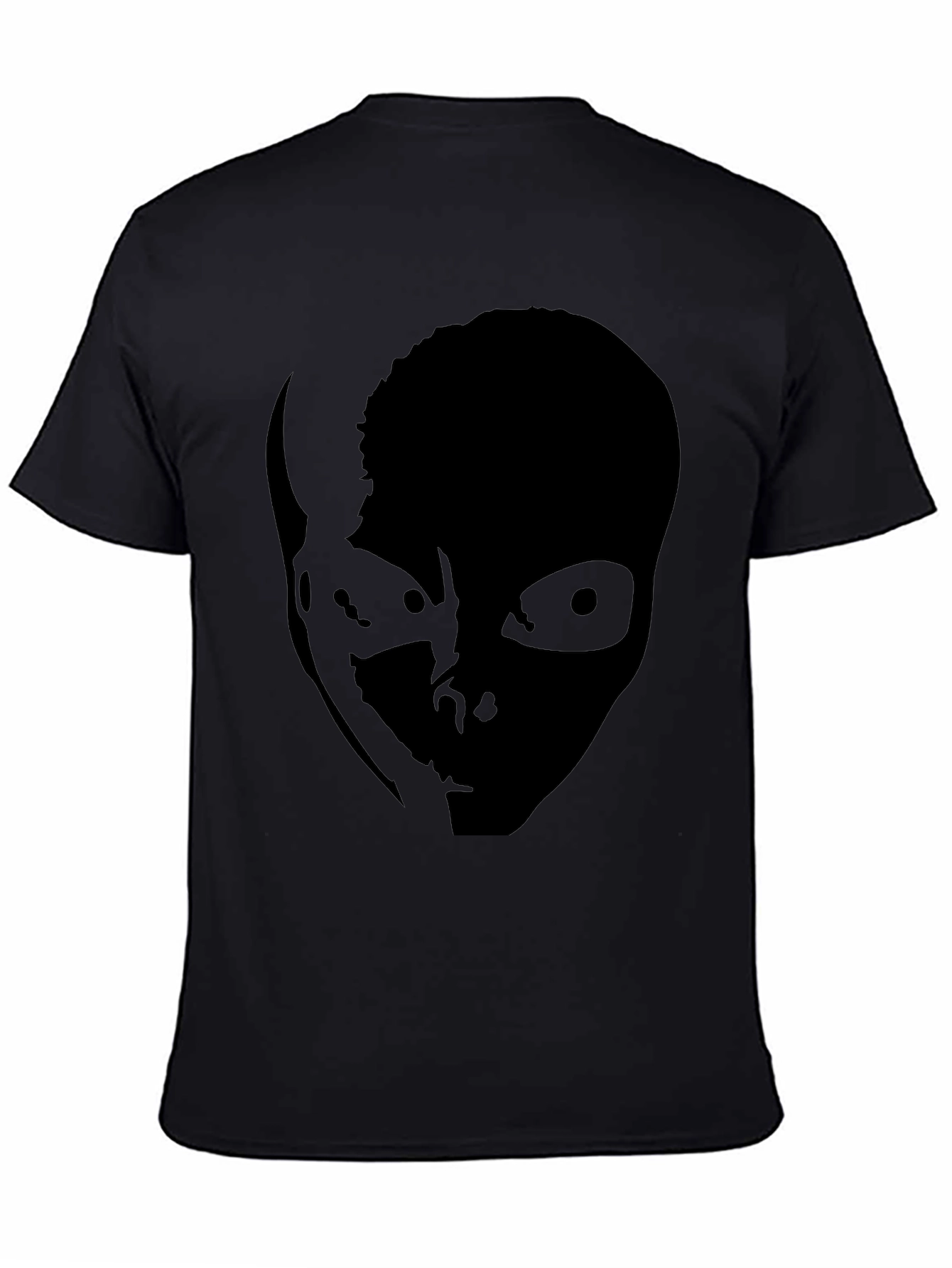 Creepy Silhouette Graphic Tee - Black