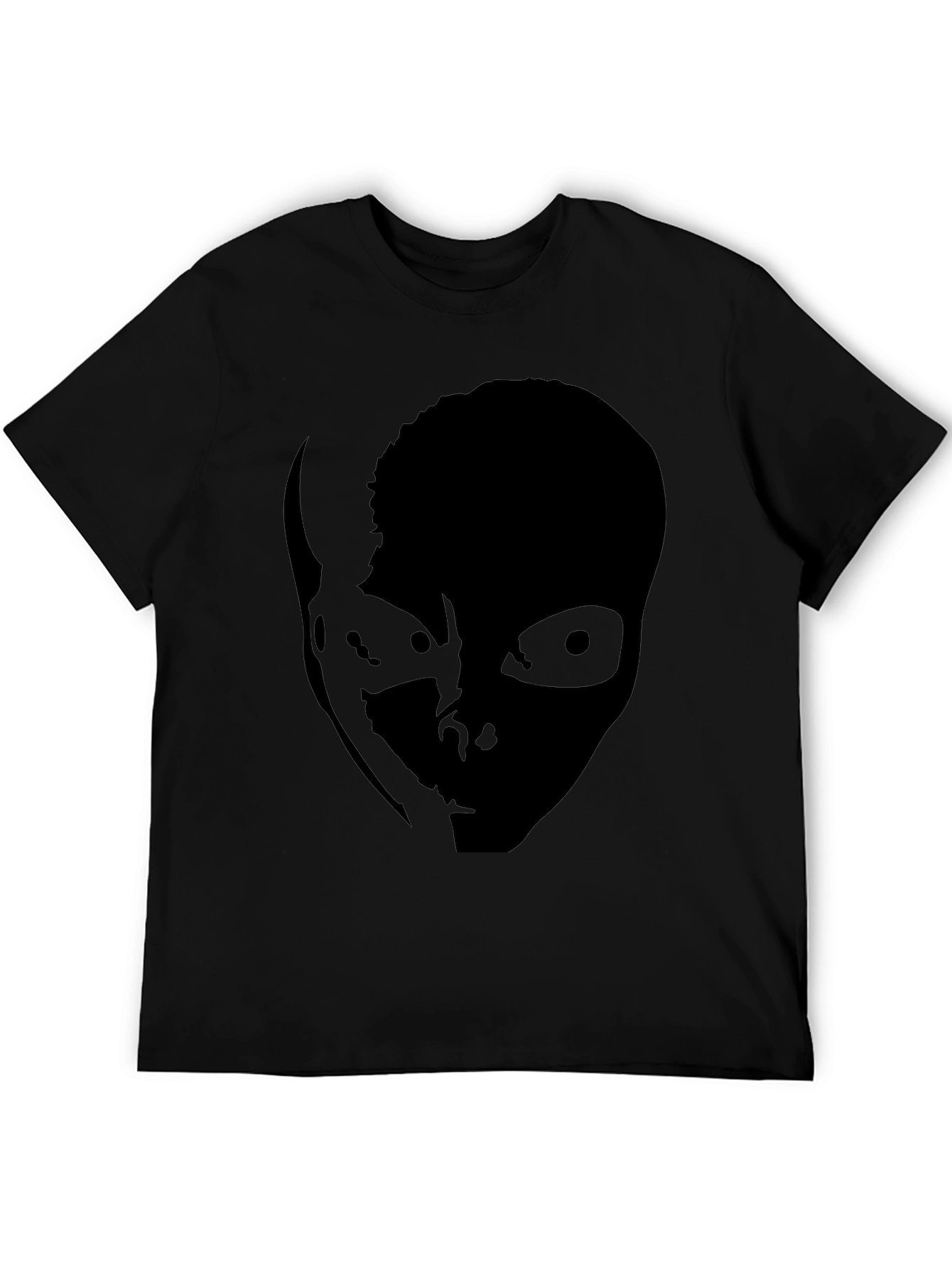Creepy Silhouette Graphic Tee - Black