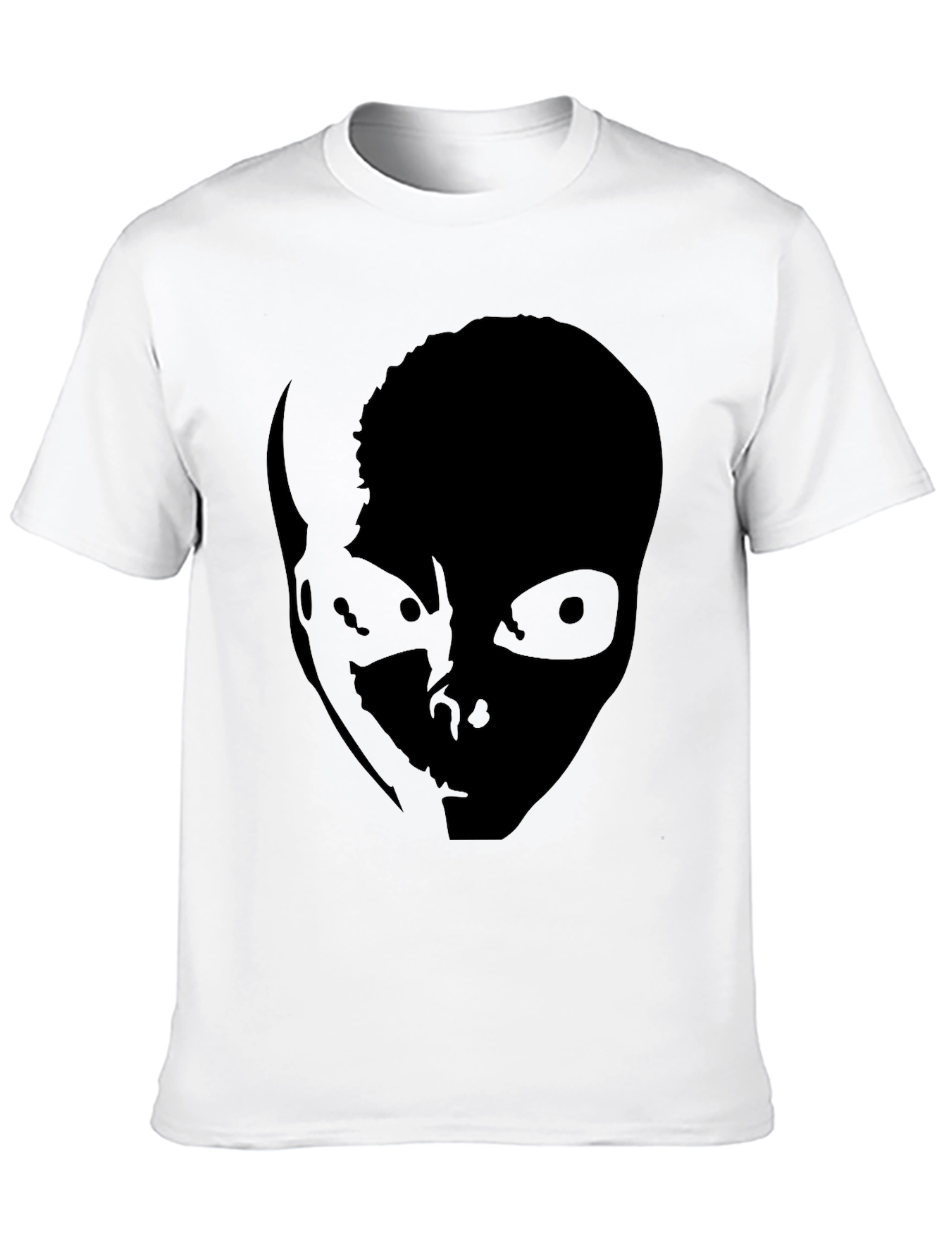 Creepy Silhouette Graphic Tee - Black