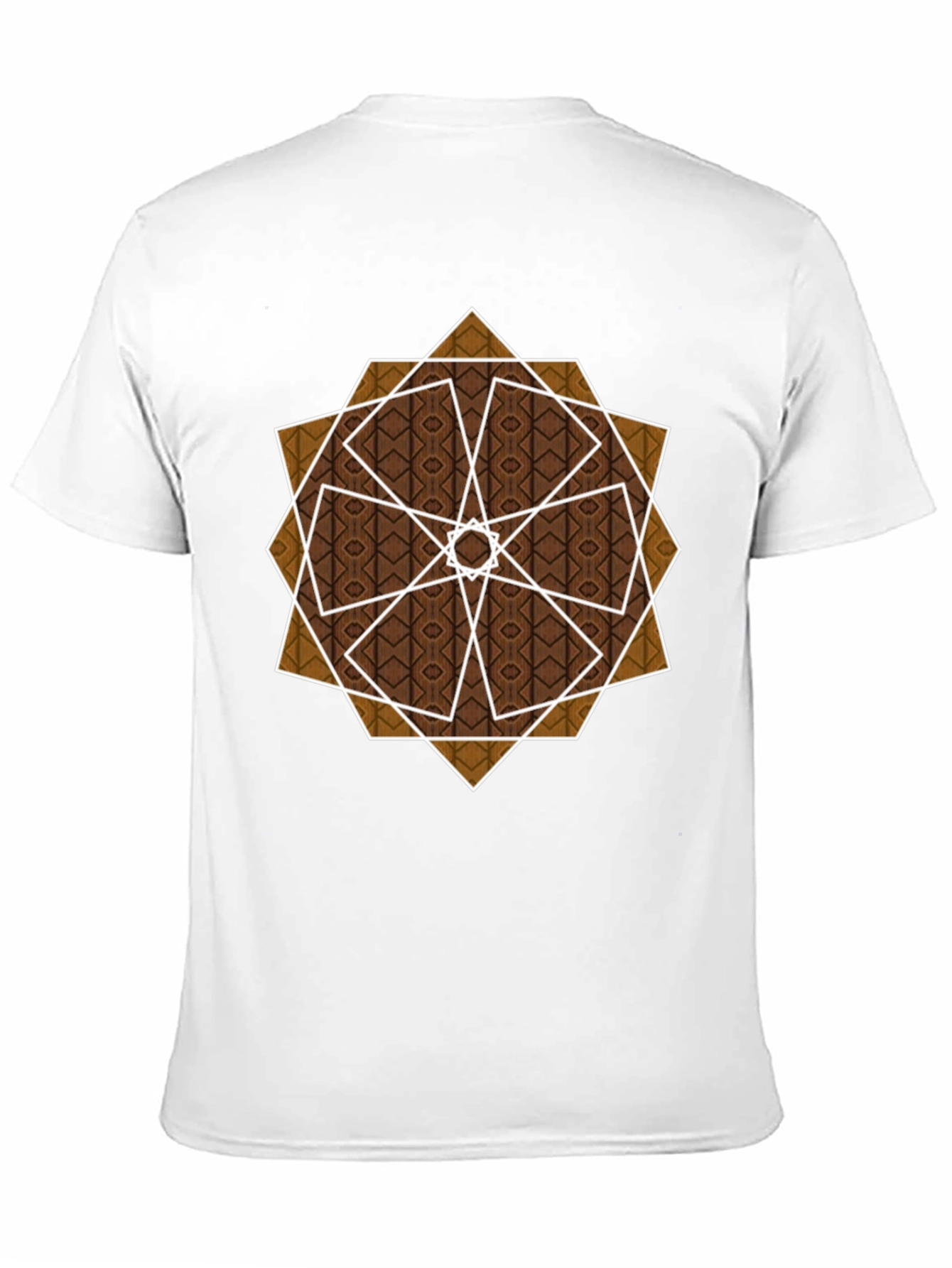 Geometric Pattern Graphic Tee - Stylish Mens Black T-Shirt