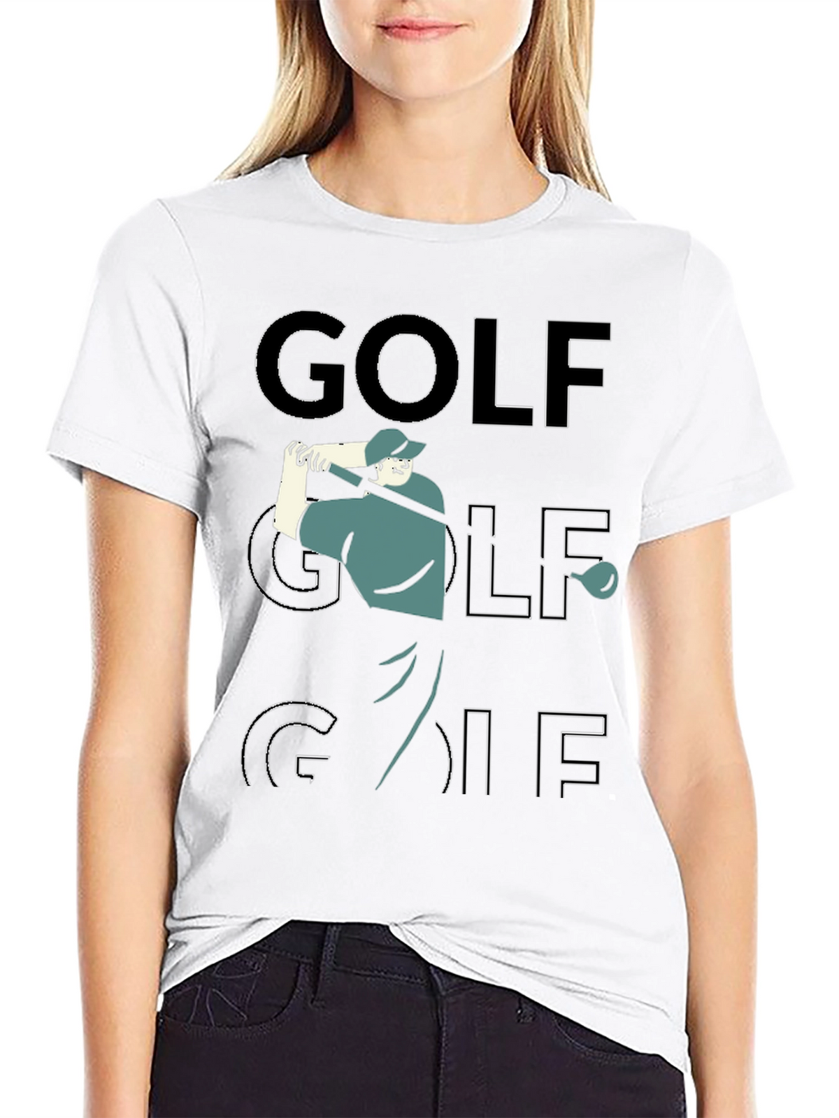Golf Graphic Tee - Black