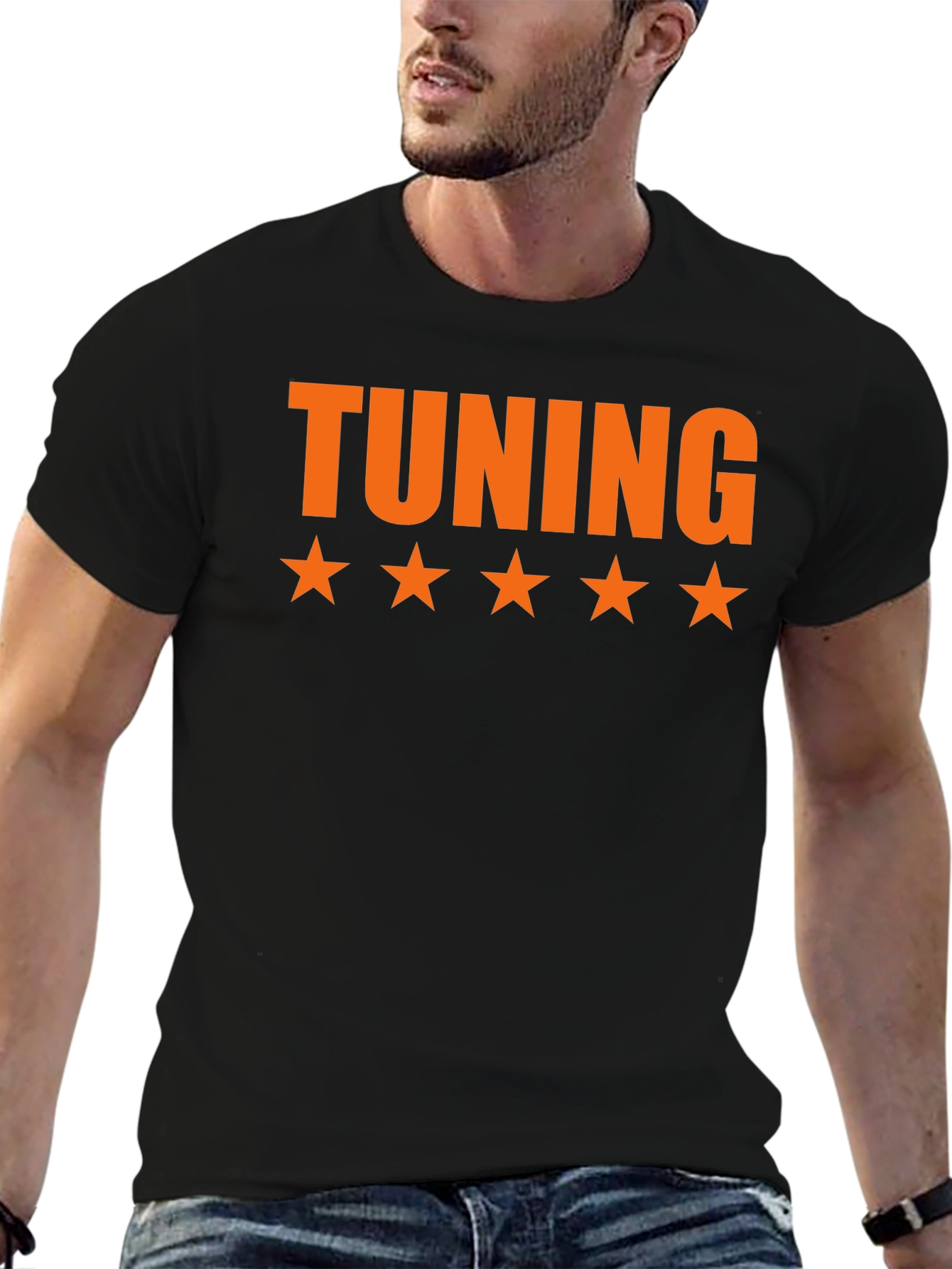 Tuning Five Star Black T-Shirt