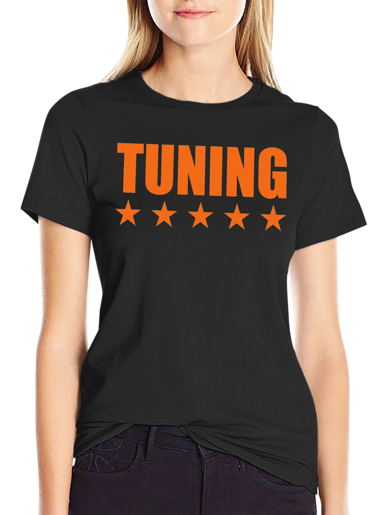 Tuning Five Star Black T-Shirt