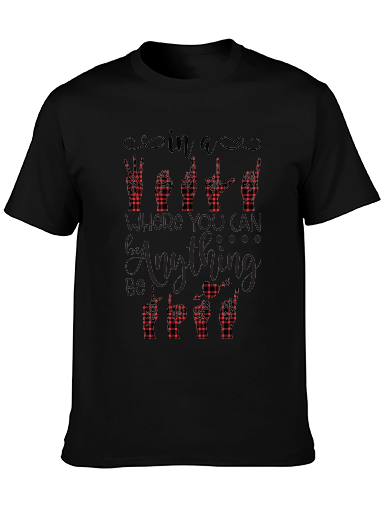 Buffalo Plaid ASL Graphic Tee