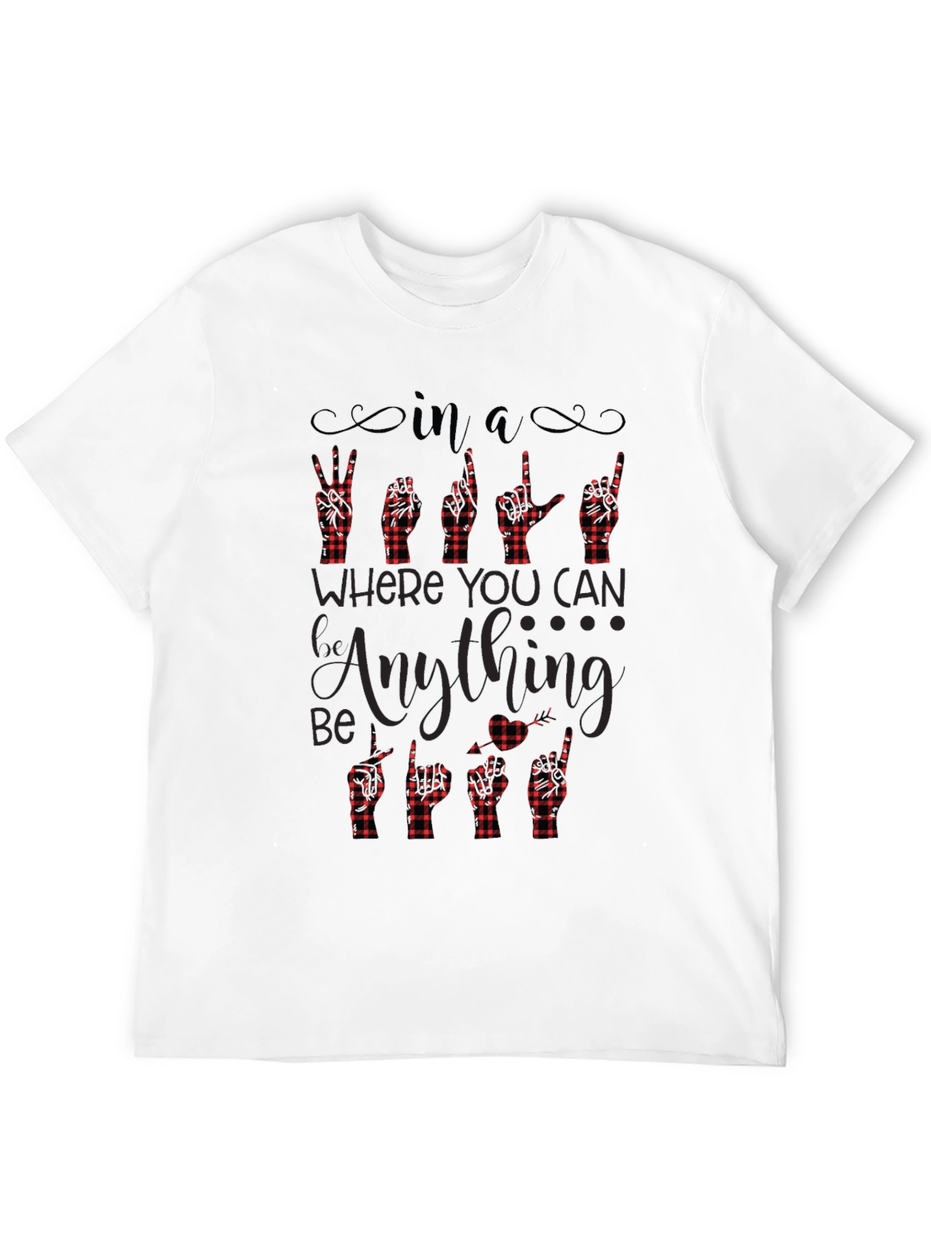 Buffalo Plaid ASL Graphic Tee