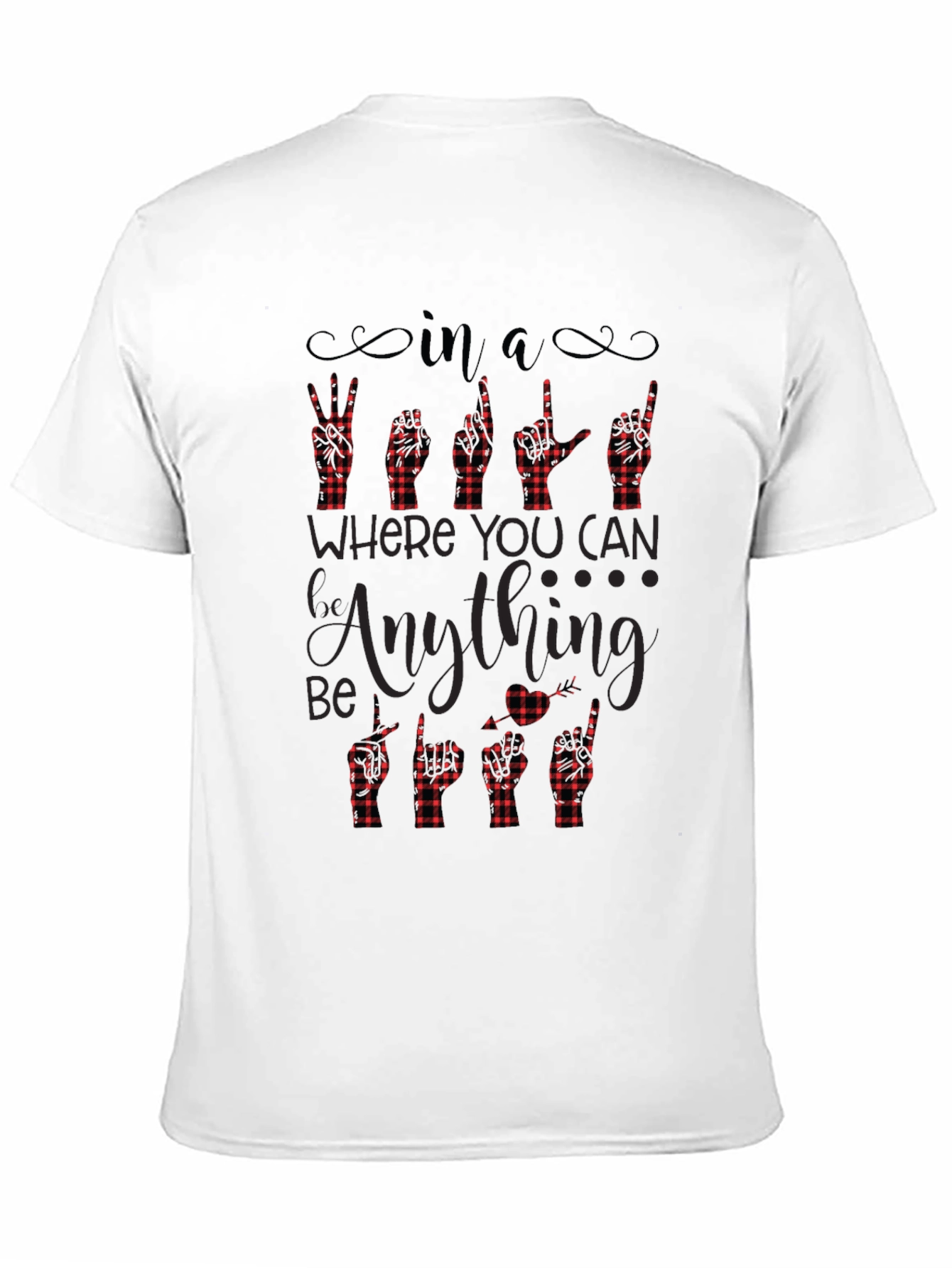Buffalo Plaid ASL Graphic Tee