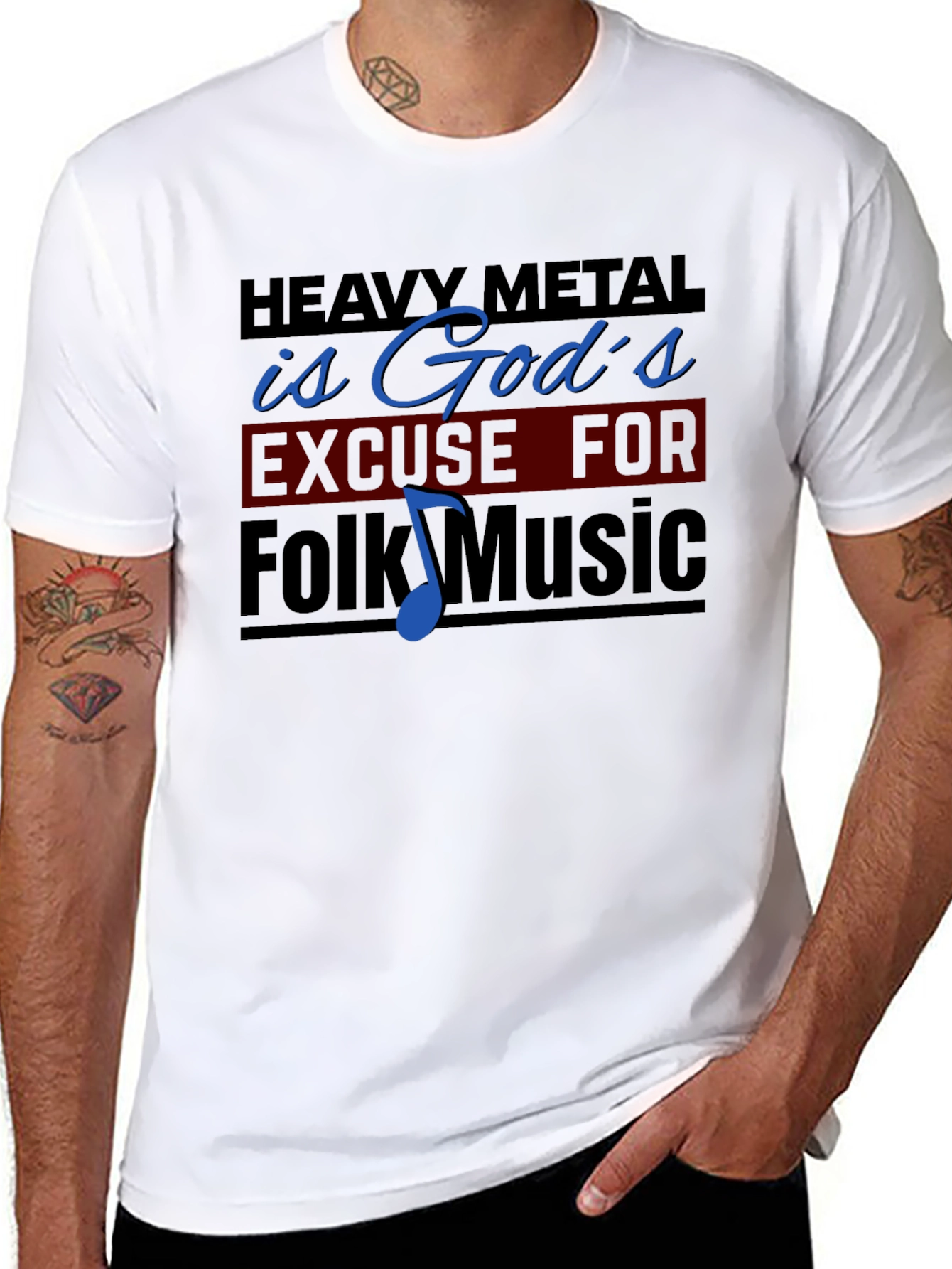Heavy Metal is Gods Excuse Black T-Shirt