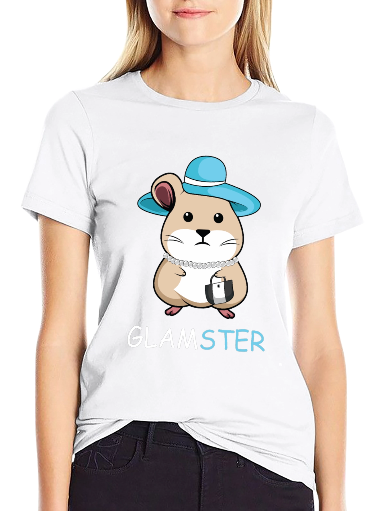 Glamster Hamster Graphic T-Shirt
