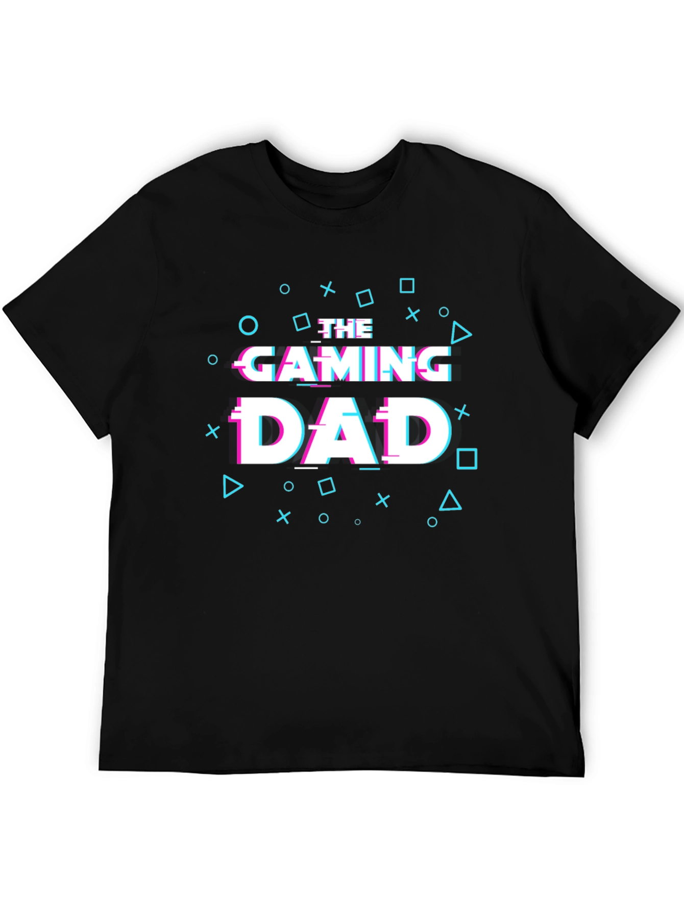 Gaming Dad Glitch Style Graphic Tee