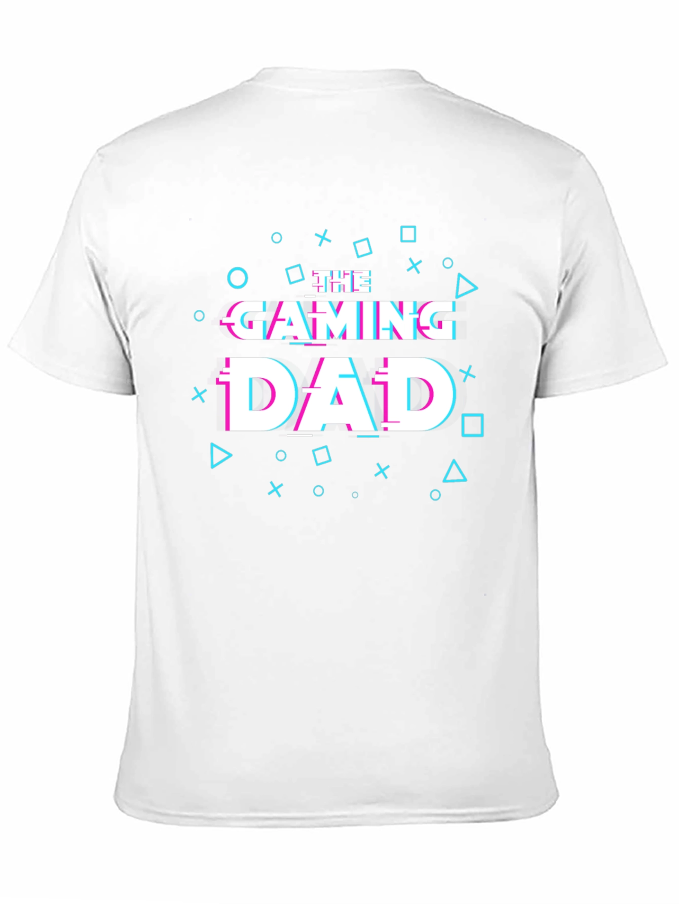 Gaming Dad Glitch Style Graphic Tee