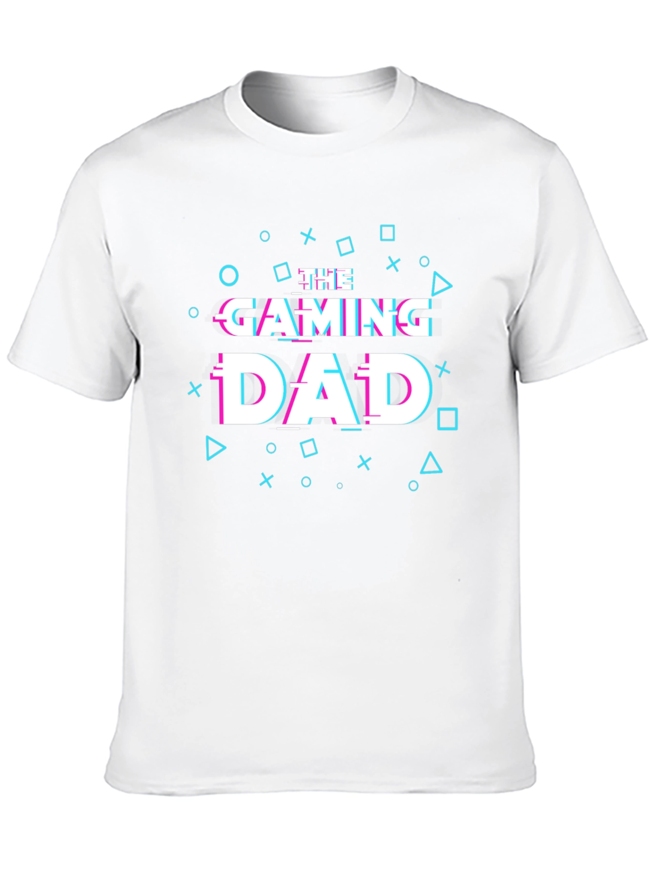 Gaming Dad Glitch Style Graphic Tee