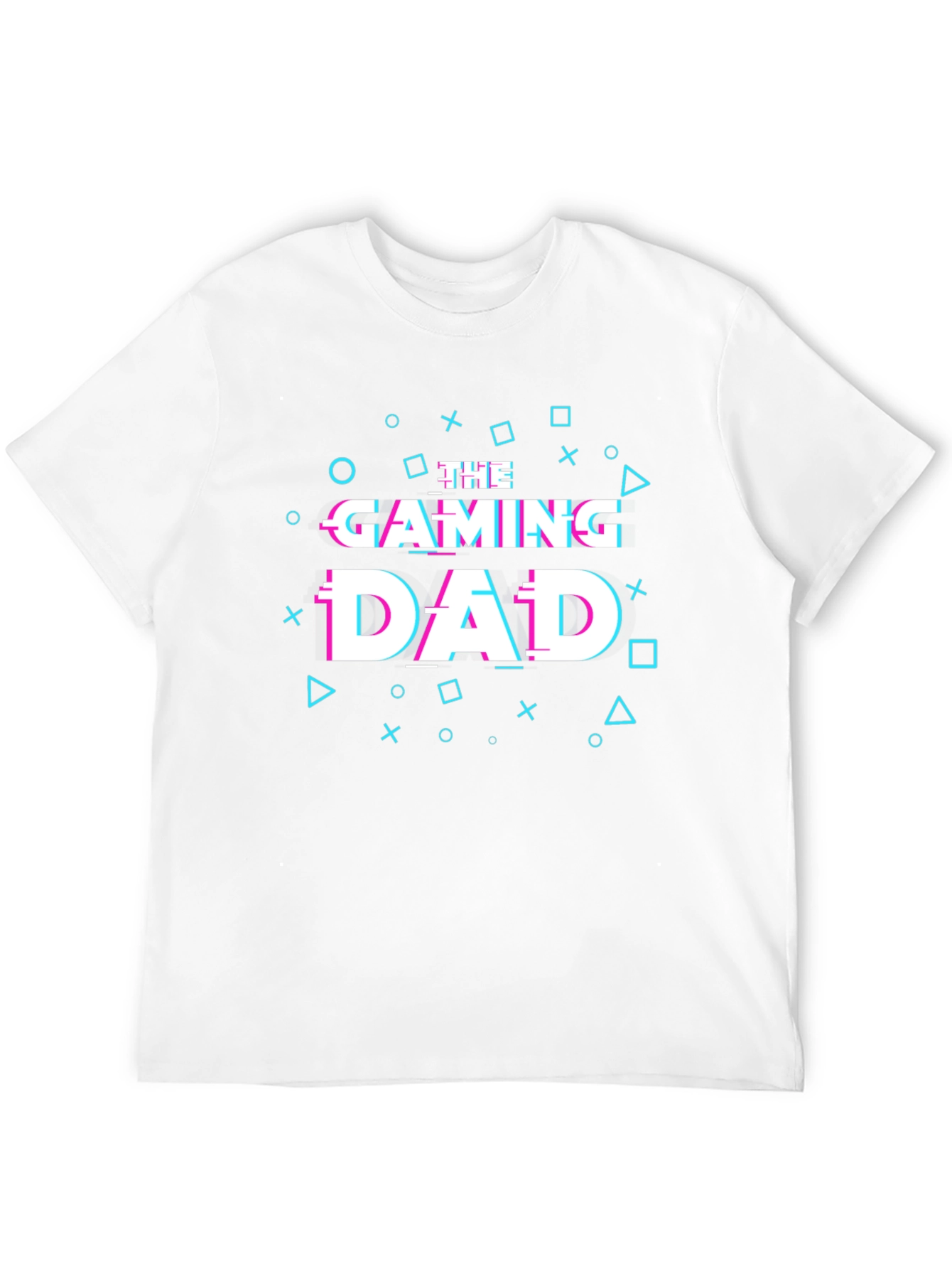 Gaming Dad Glitch Style Graphic Tee
