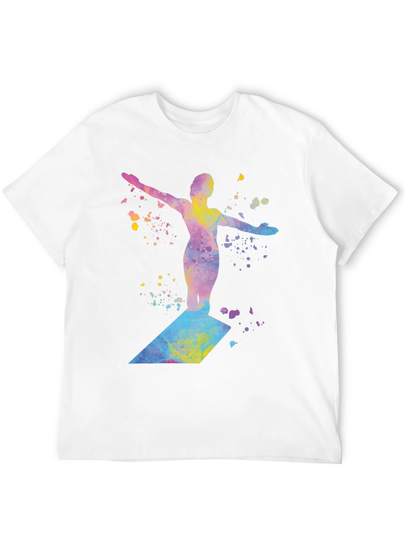 Watercolor Diver Graphic T-Shirt