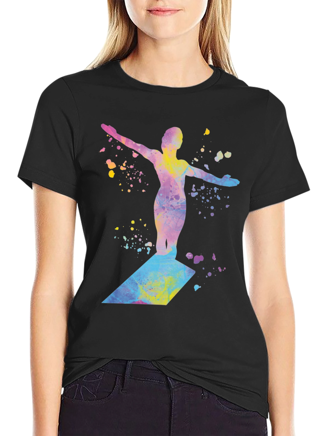 Watercolor Diver Graphic T-Shirt