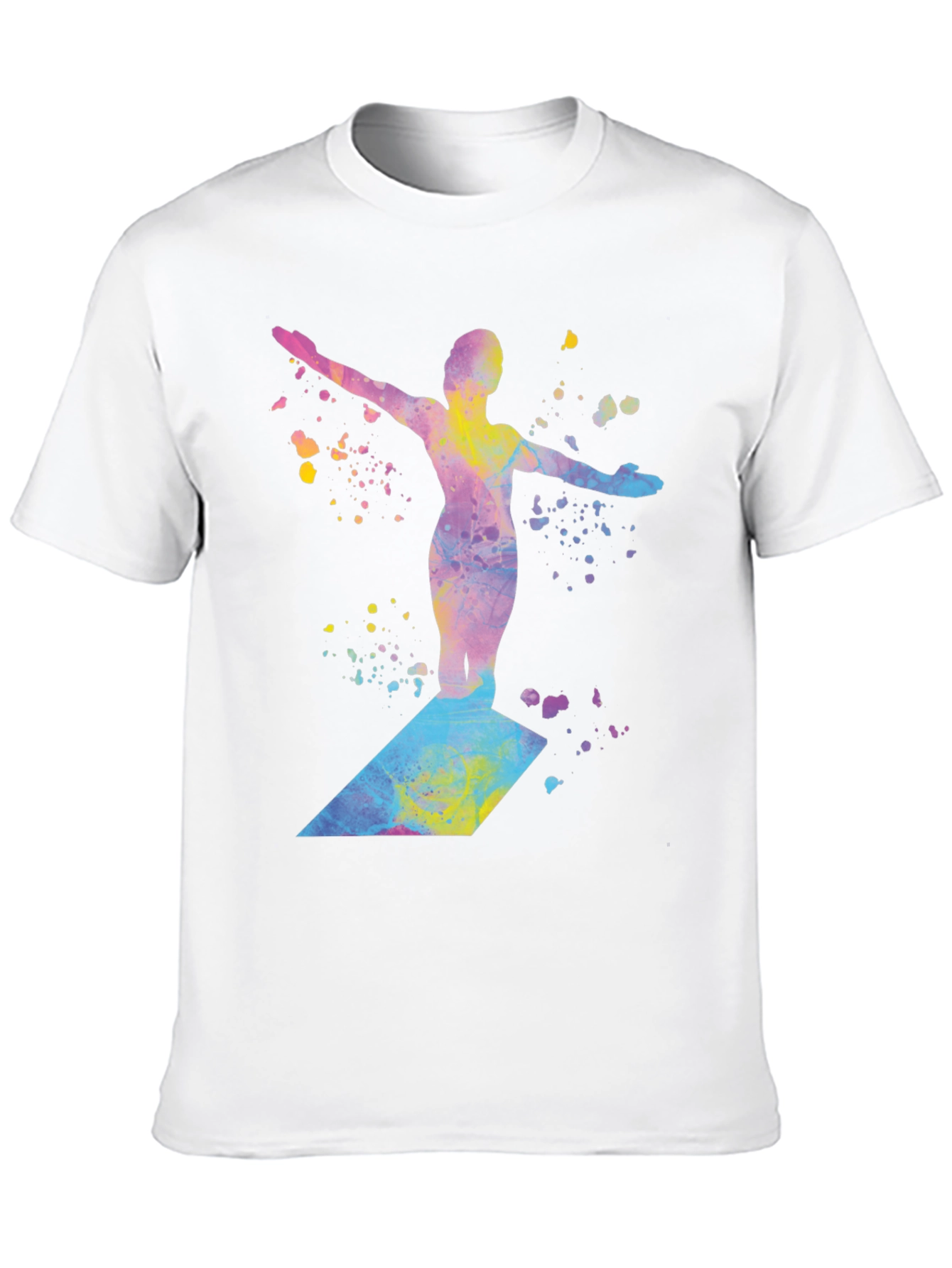 Watercolor Diver Graphic T-Shirt