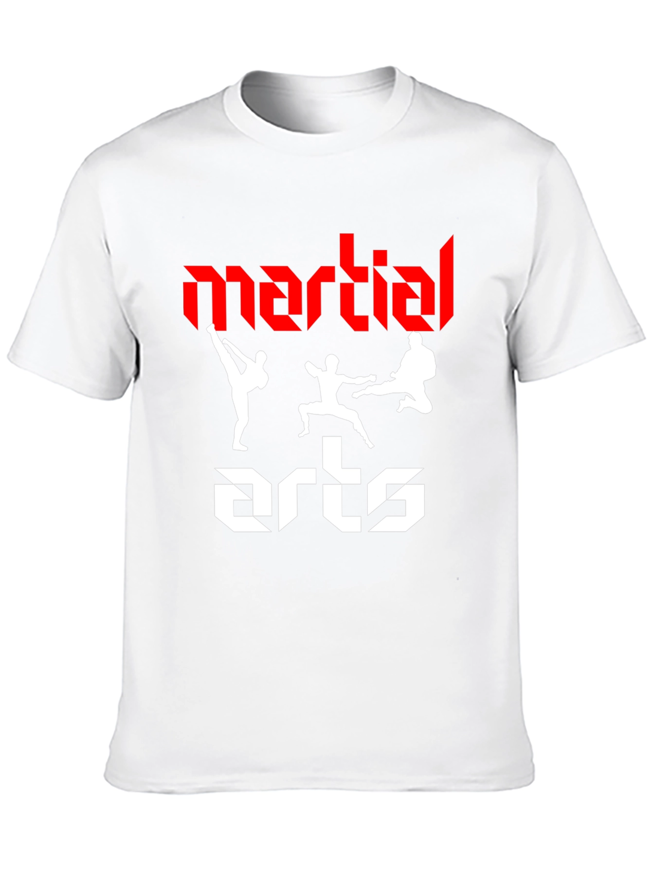 Martial Arts Graphic Tee - Black Cotton T-Shirt