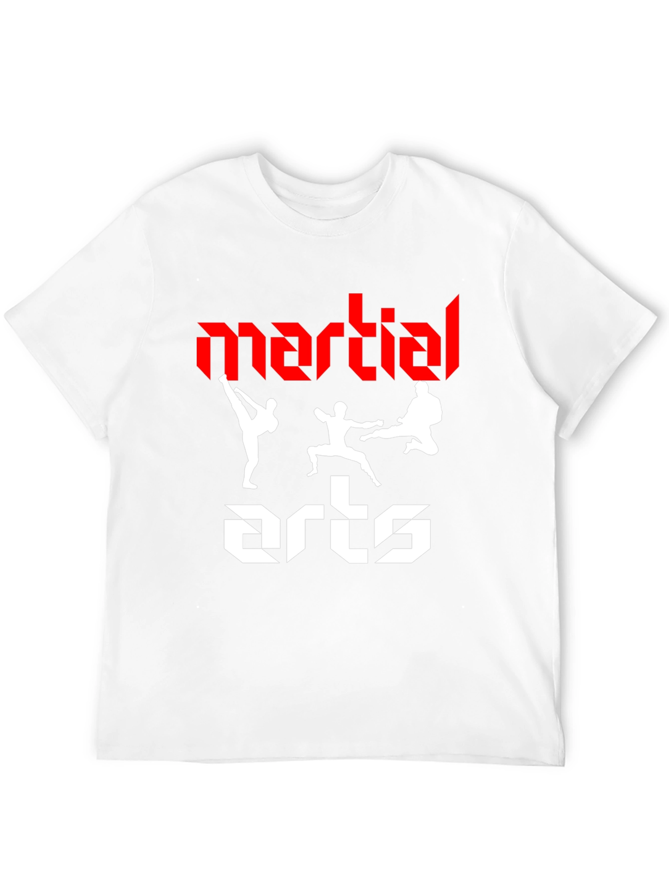 Martial Arts Graphic Tee - Black Cotton T-Shirt