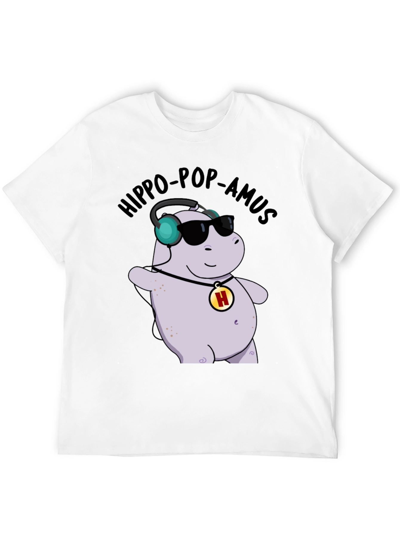 Hippo-Pop-Amus Black Graphic Tee
