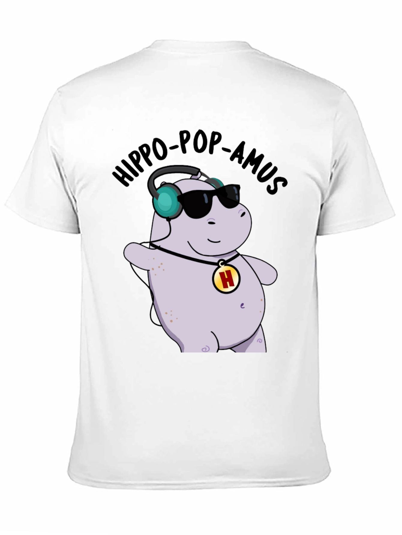 Hippo-Pop-Amus Black Graphic Tee