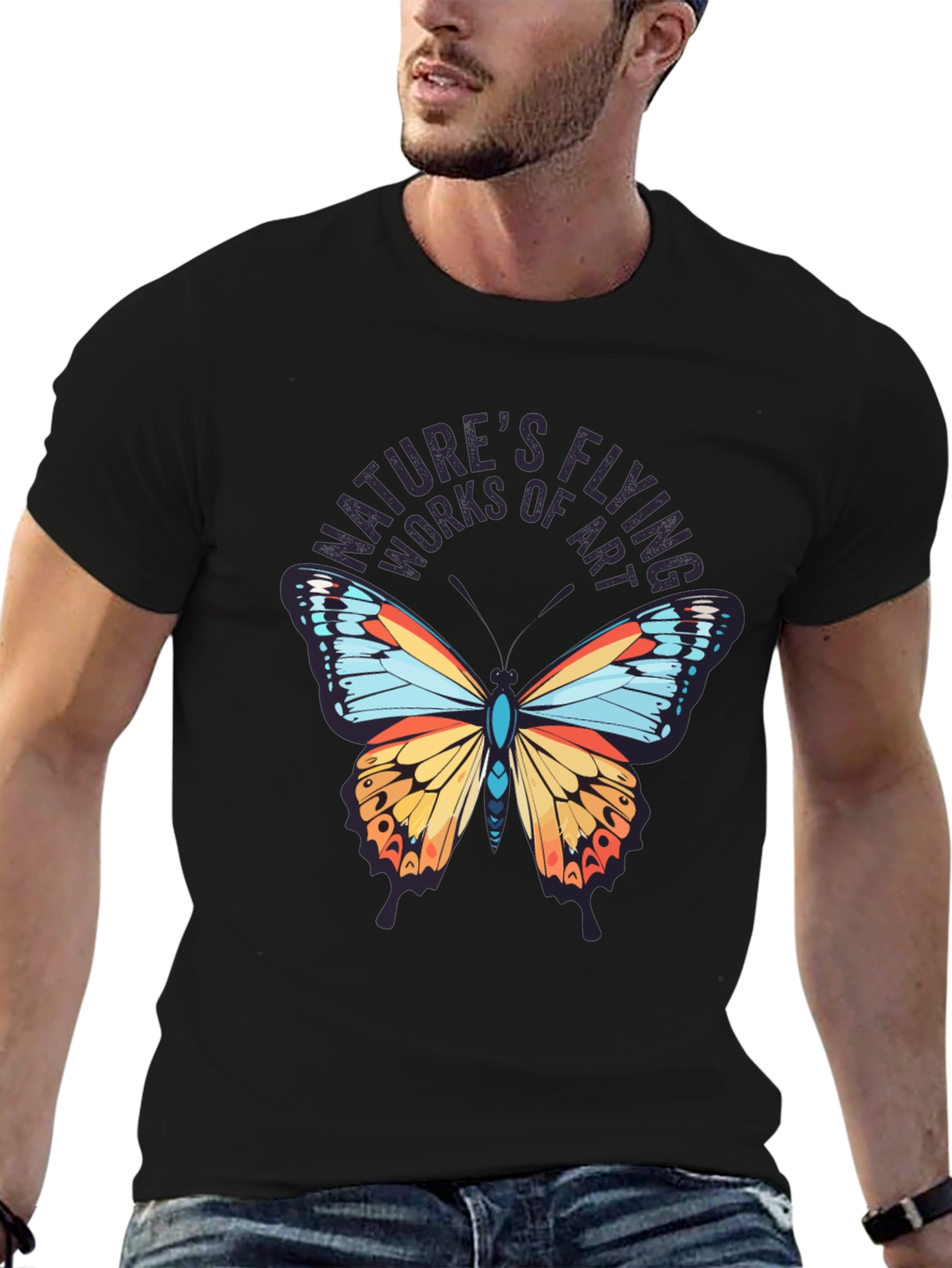Natures Flying Works of Art Black T-Shirt