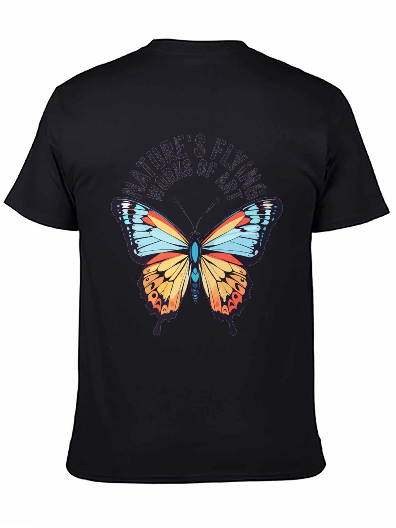 Natures Flying Works of Art Black T-Shirt