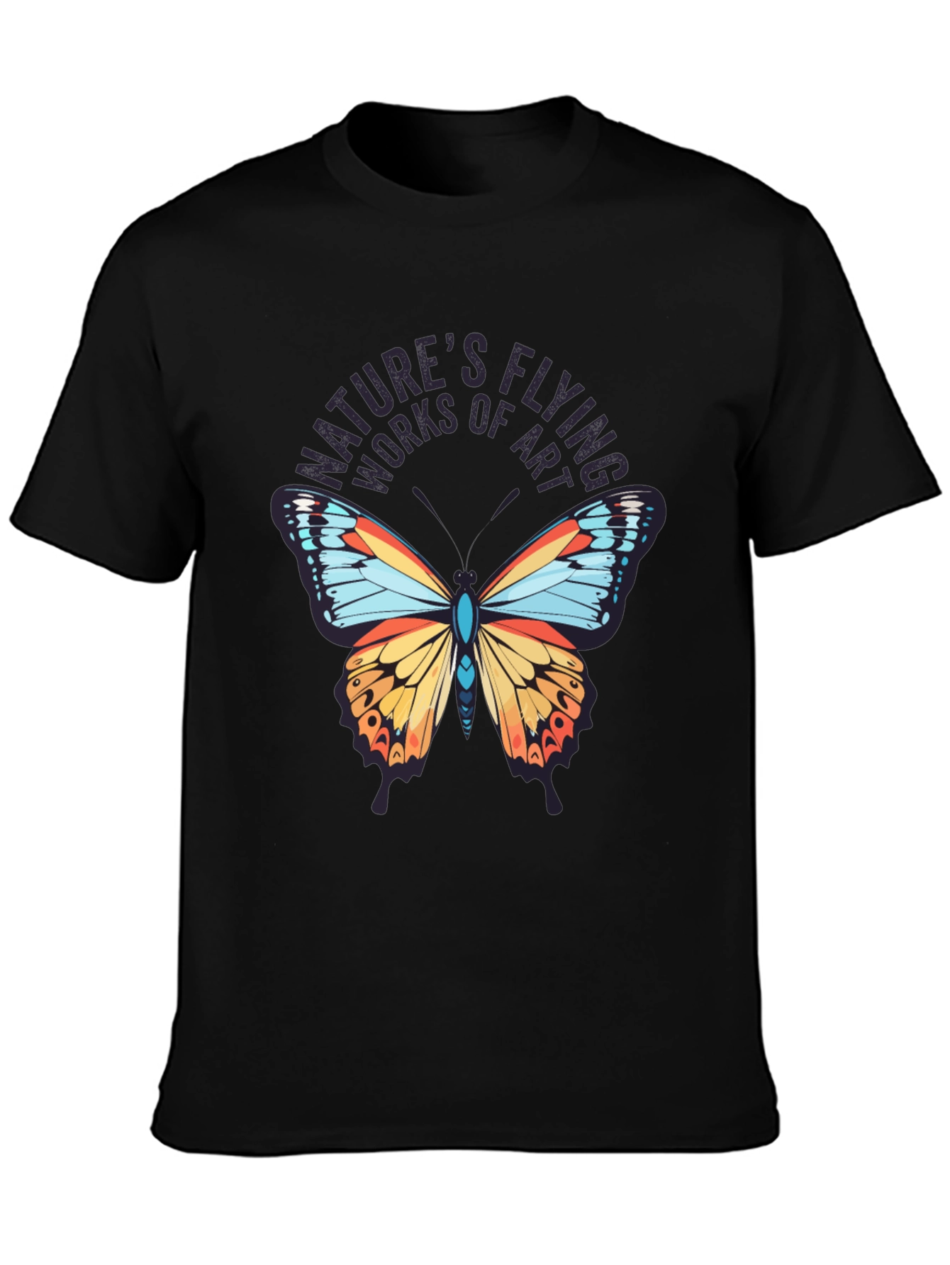 Natures Flying Works of Art Black T-Shirt