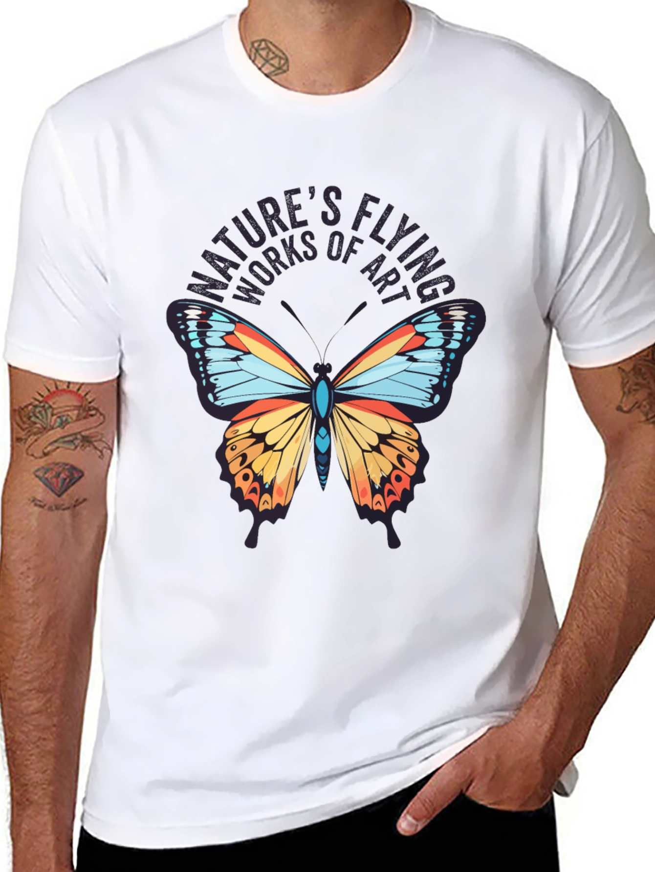 Natures Flying Works of Art Black T-Shirt