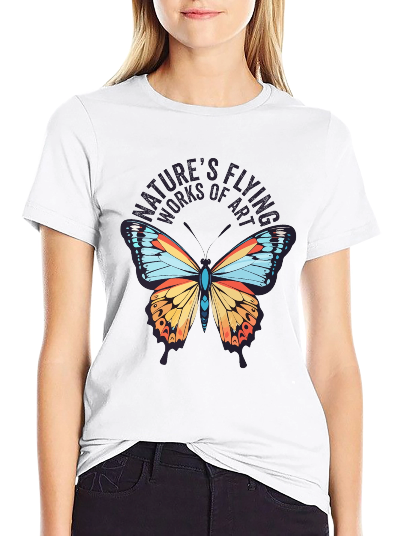 Natures Flying Works of Art Black T-Shirt