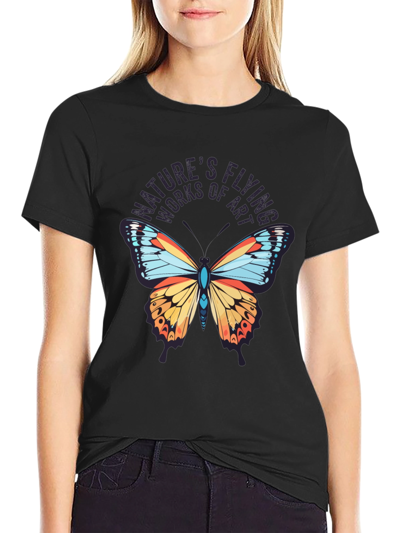Natures Flying Works of Art Black T-Shirt