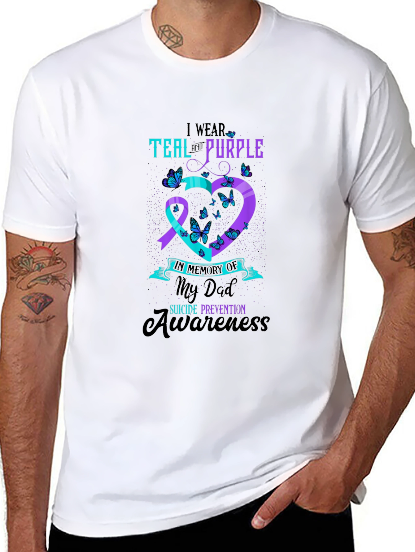 Teal and Purple Suicide Awareness T-Shirt