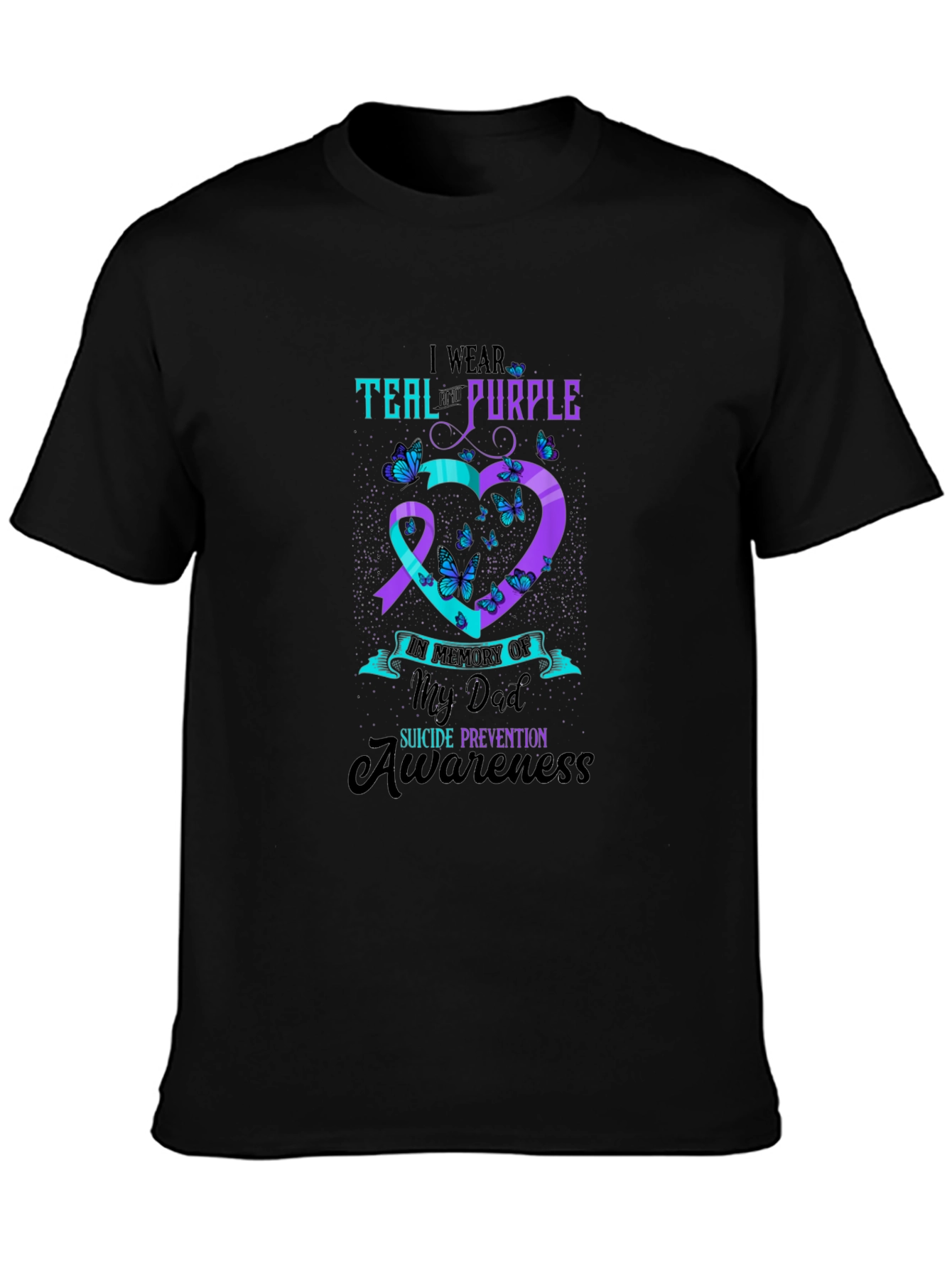 Teal and Purple Suicide Awareness T-Shirt