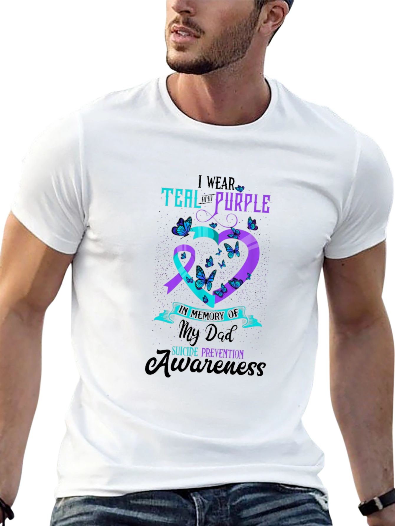 Teal and Purple Suicide Awareness T-Shirt