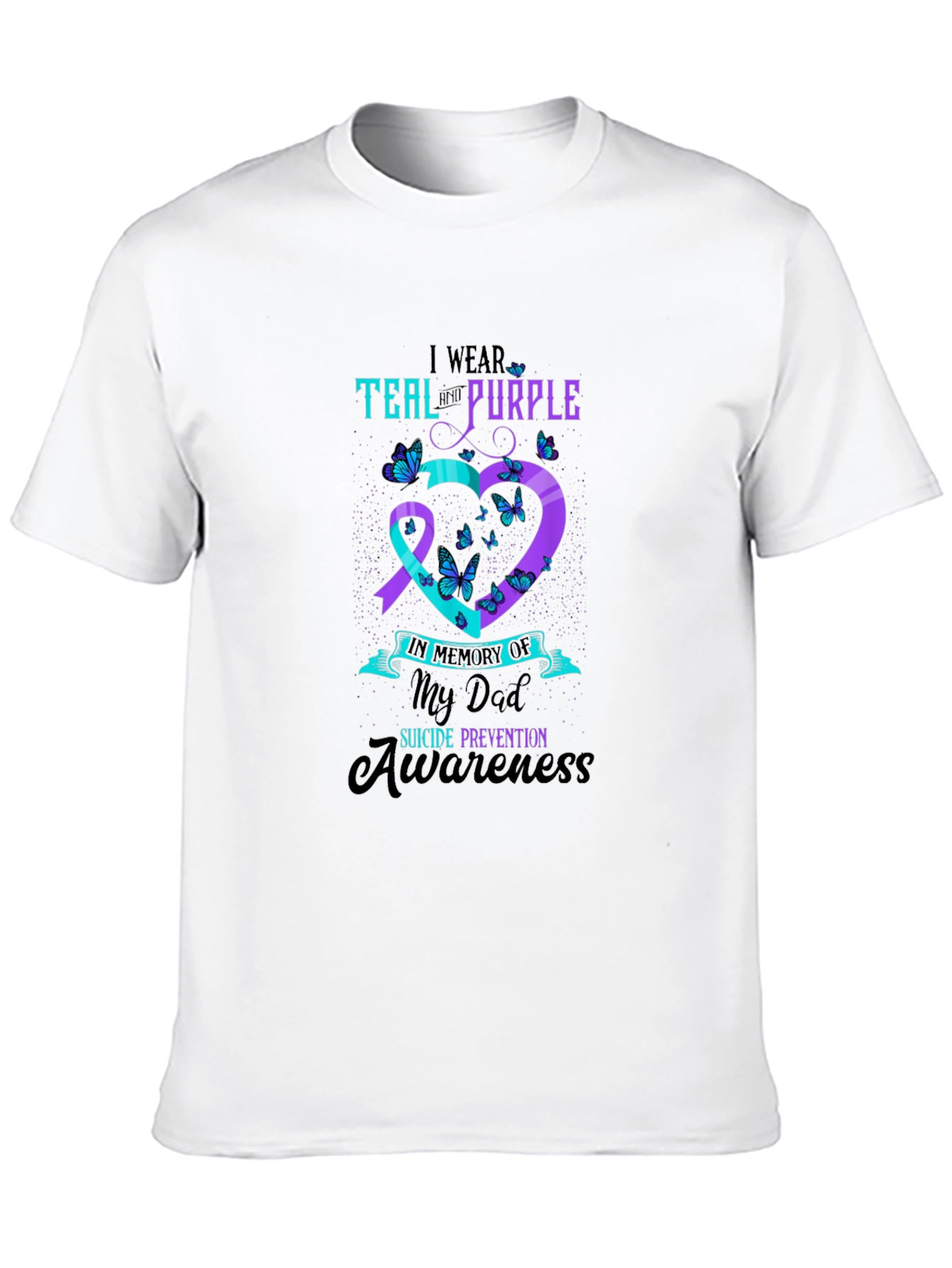 Teal and Purple Suicide Awareness T-Shirt