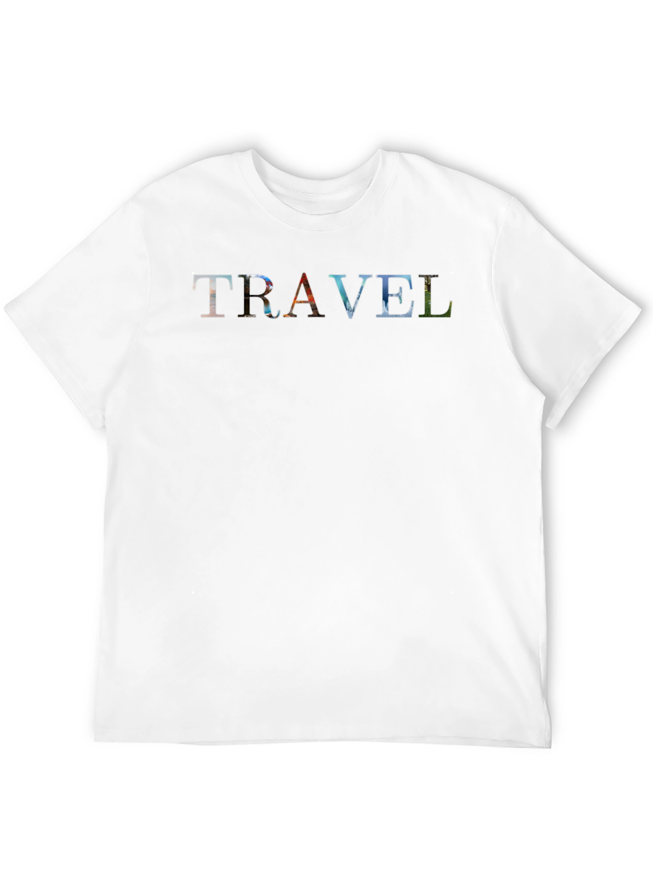 Travel Graphic Print Black T-Shirt
