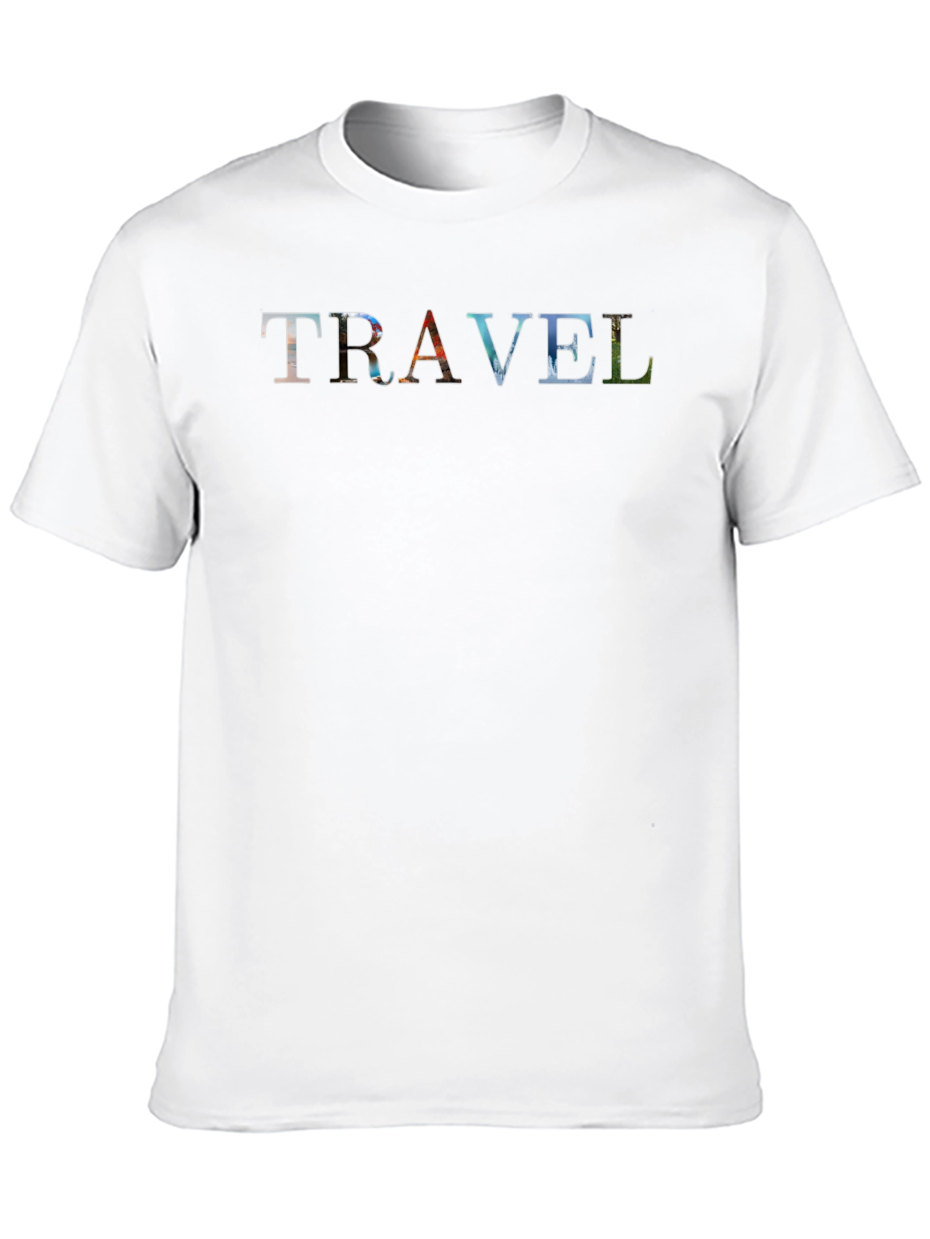 Travel Graphic Print Black T-Shirt