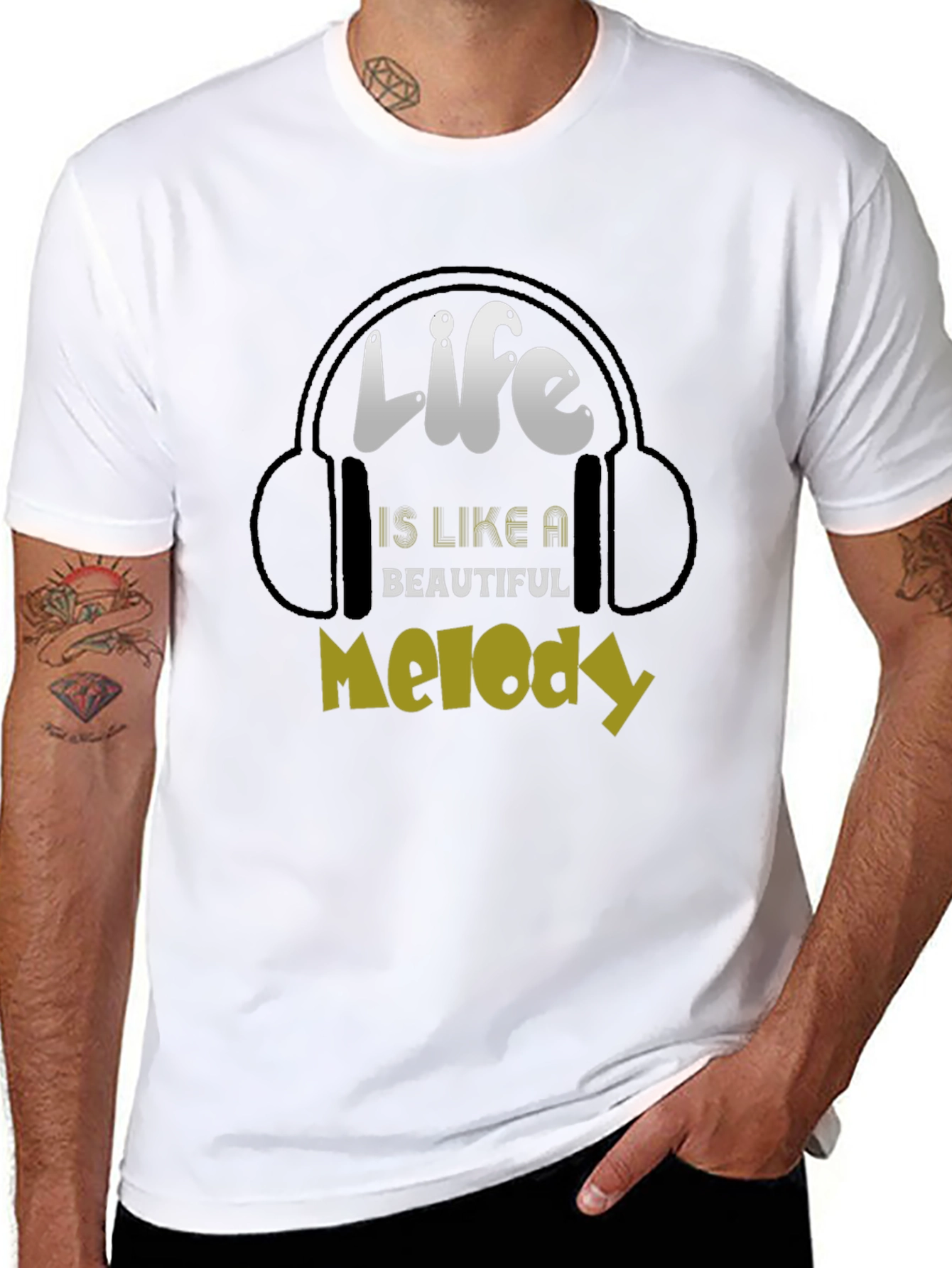 Life is Like a Beautiful Melody Black T-Shirt