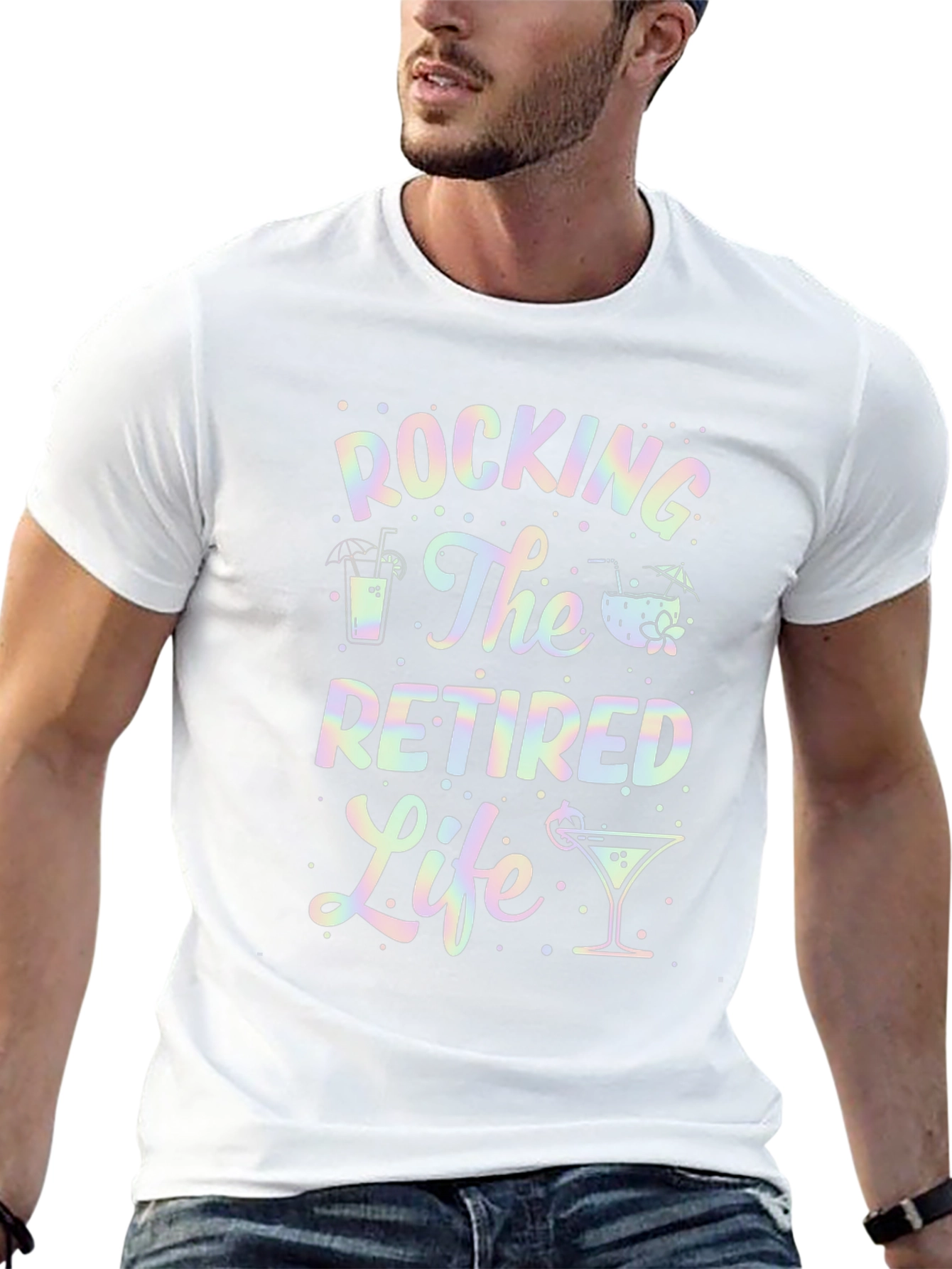 Rocking The Retired Life T-Shirt - Black Graphic Tee