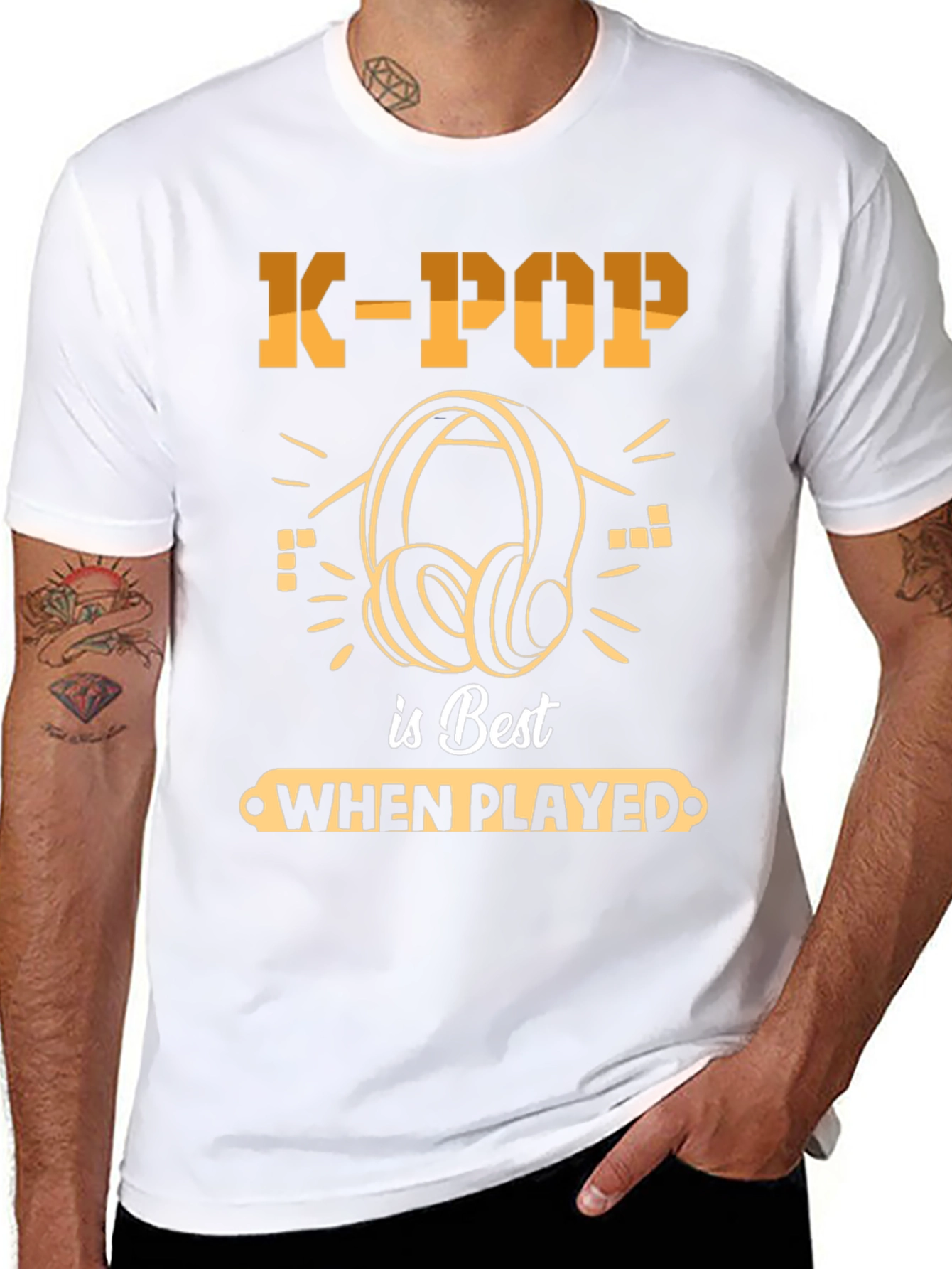 K-Pop Is Best When Played Headphones Music T-Shirt
