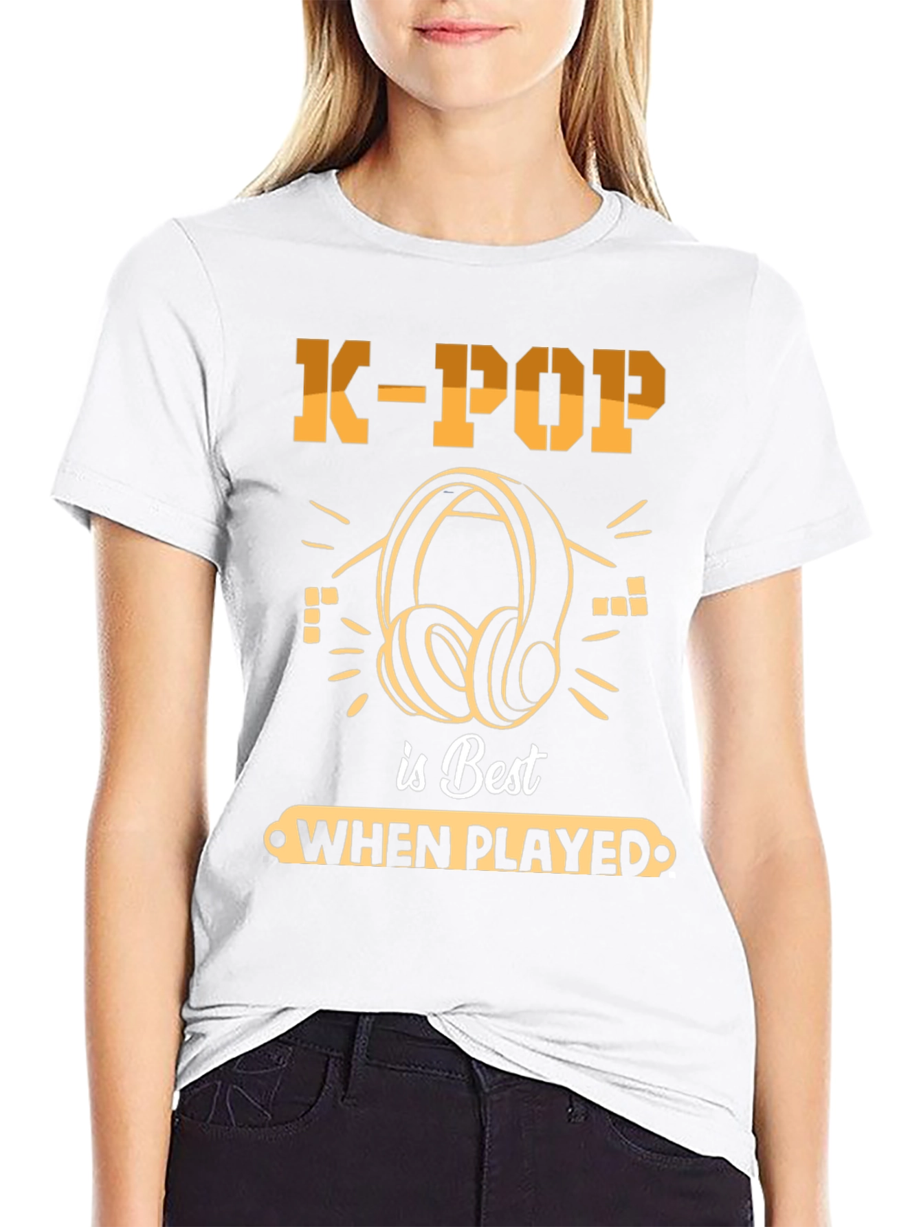 K-Pop Is Best When Played Headphones Music T-Shirt