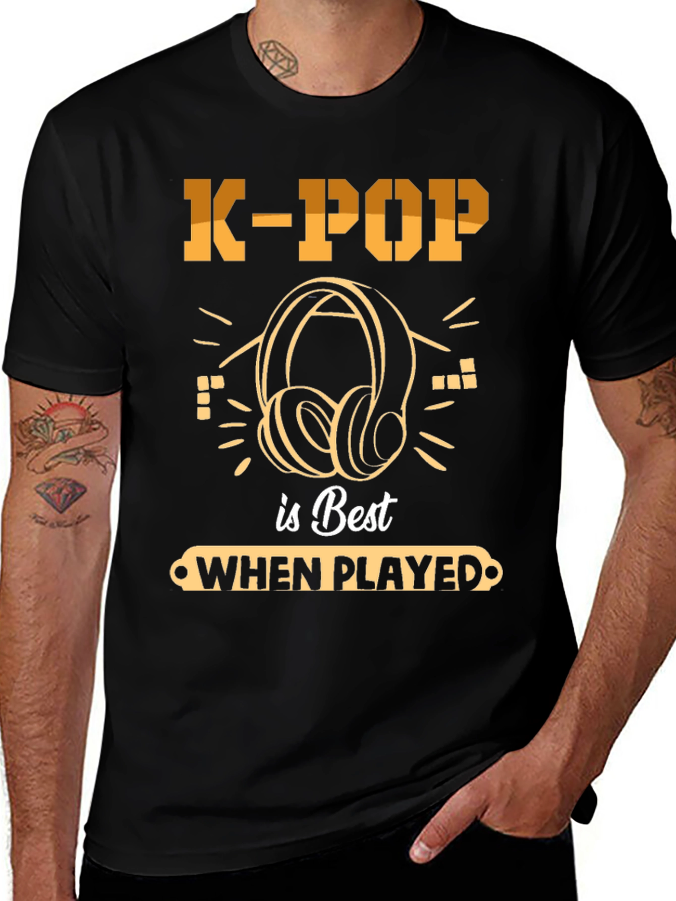 K-Pop Is Best When Played Headphones Music T-Shirt
