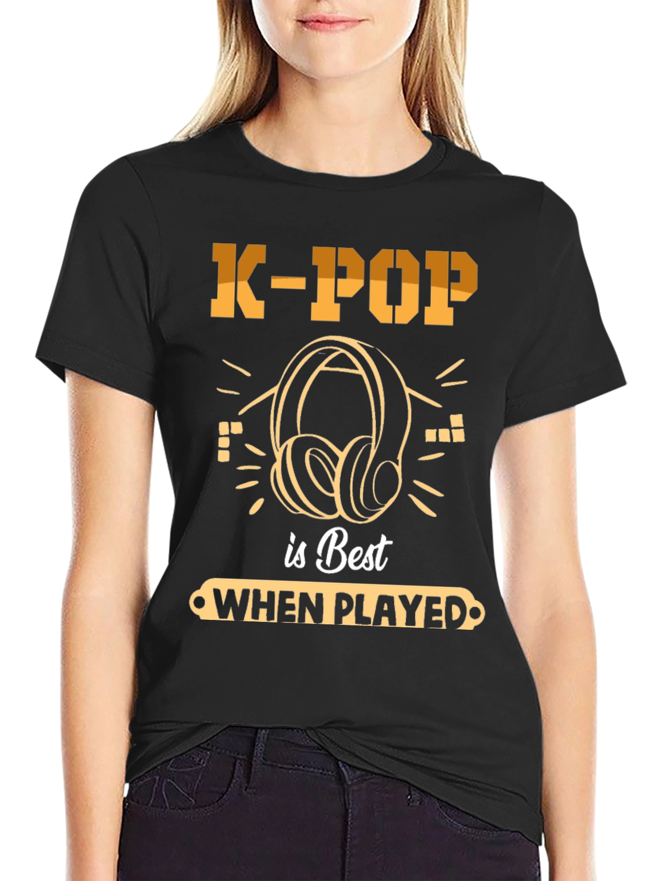 K-Pop Is Best When Played Headphones Music T-Shirt