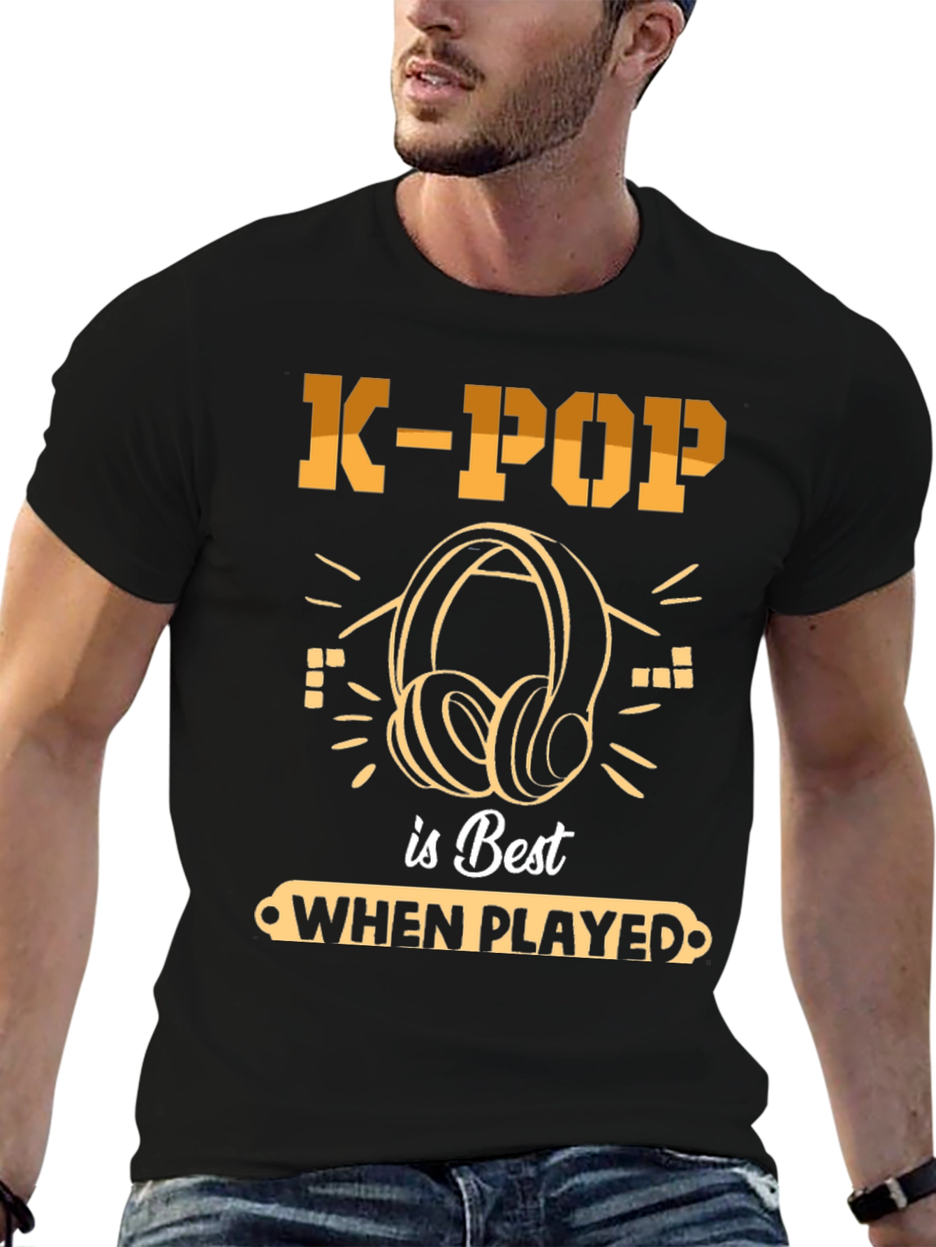 K-Pop Is Best When Played Headphones Music T-Shirt