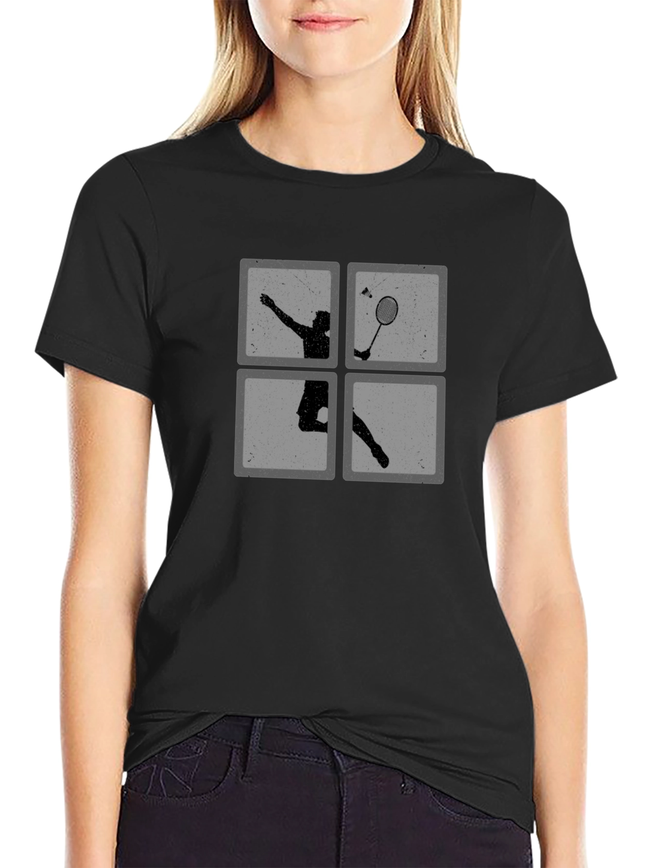 Badminton Player Graphic T-Shirt