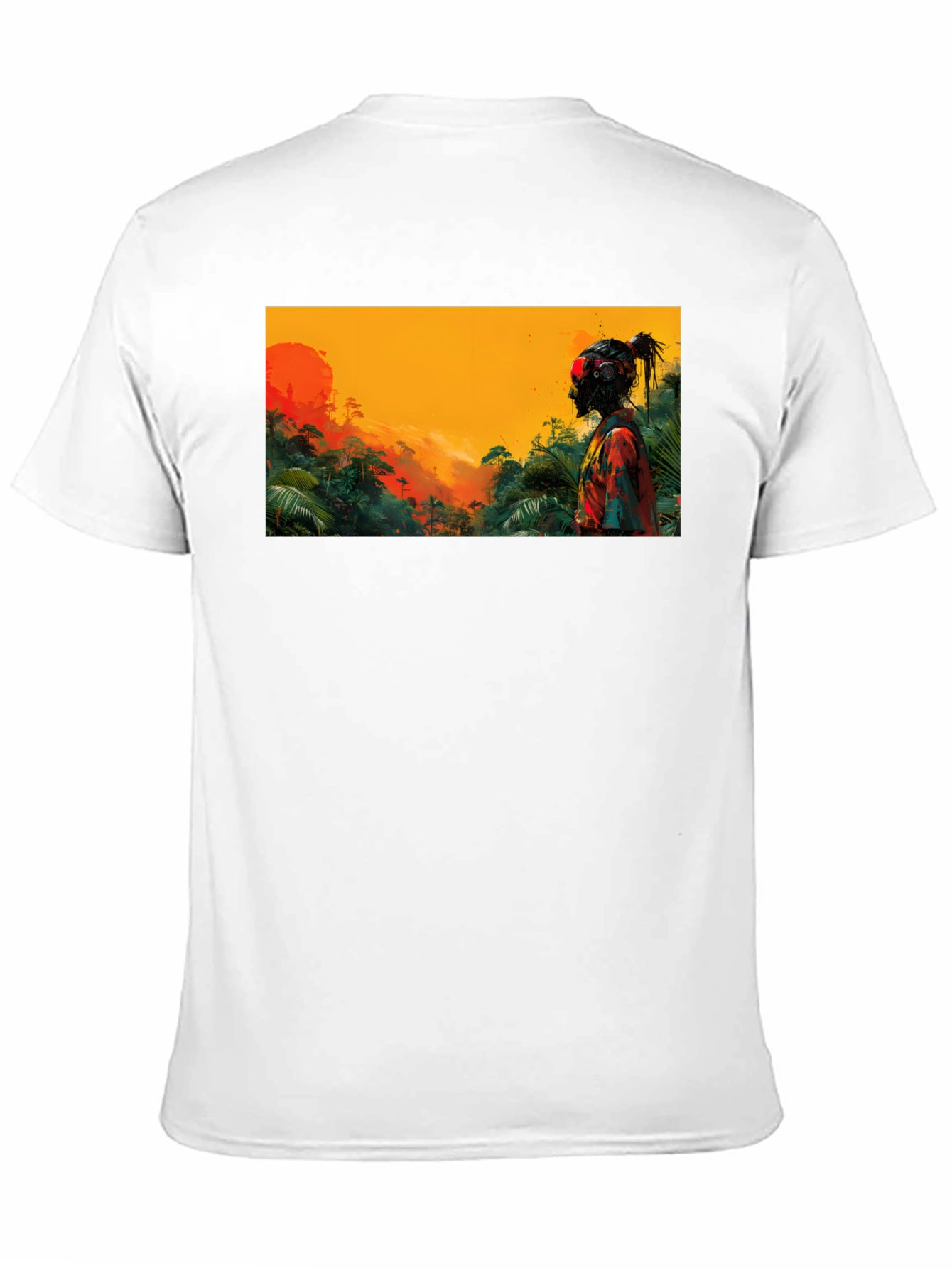 Jungle Sunset Graphic Tee - Unique Design Soft Cotton