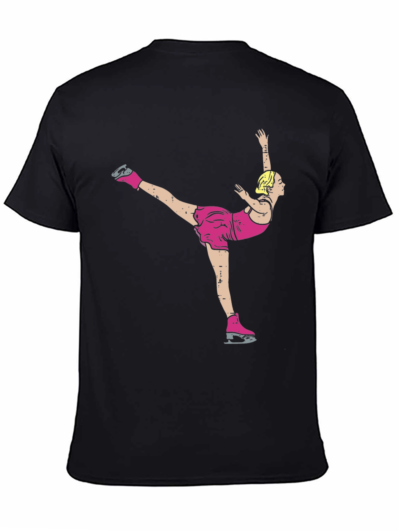 Figure Skater Graphic T-Shirt - Black