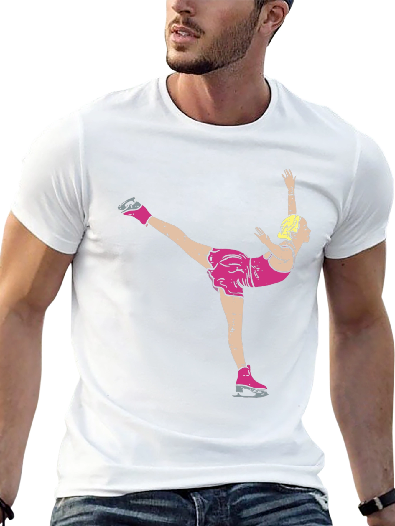 Figure Skater Graphic T-Shirt - Black