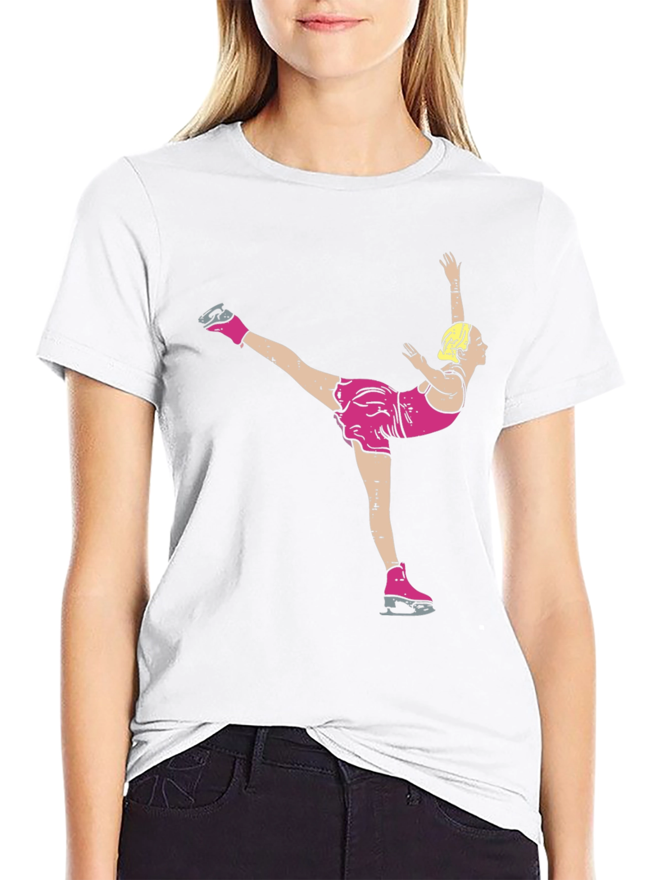 Figure Skater Graphic T-Shirt - Black