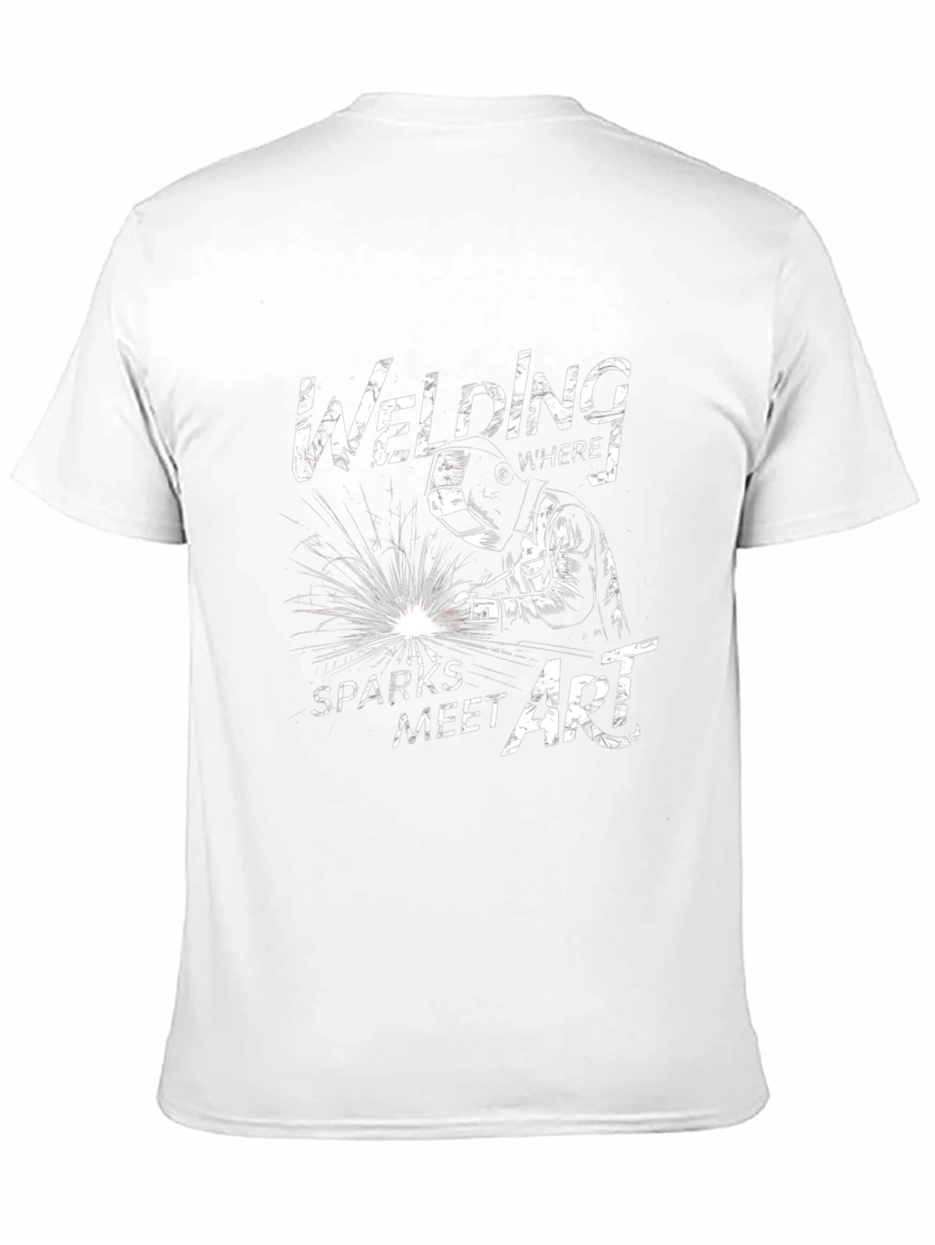 Welding Sparks Meet Art Black T-Shirt