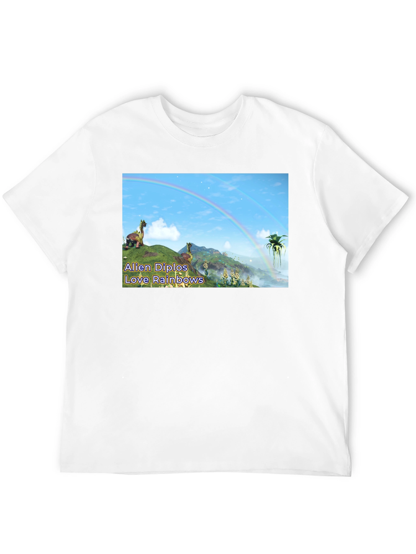 Alien Diplos Love Rainbows Graphic T-Shirt
